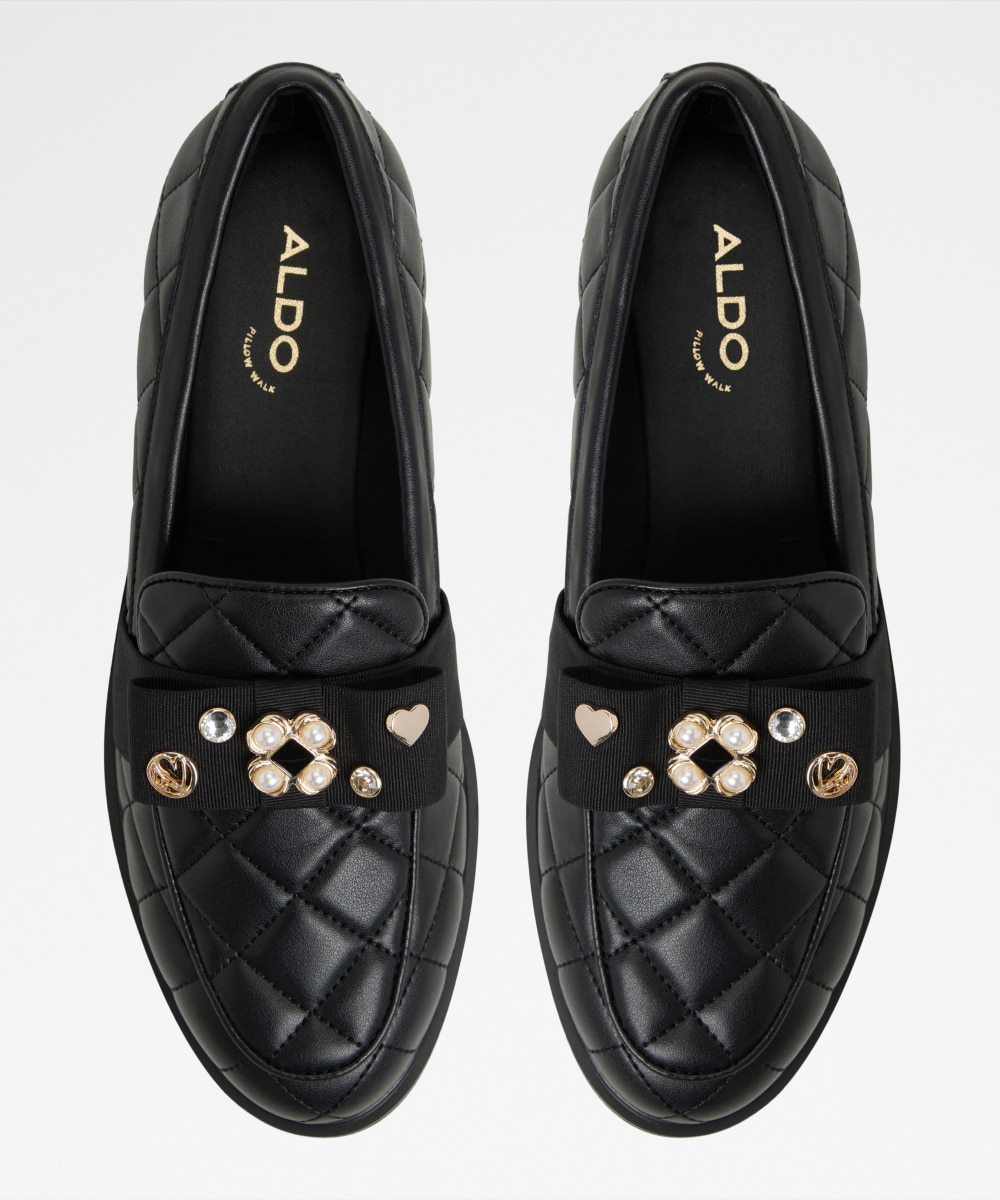 Mocasines planos de mujer con punta redonda - Aldo - Negro Negro-6