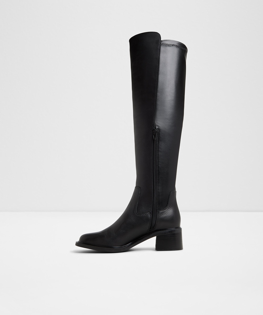 Botas básicas de mujer con punta cuadrada - Aldo - Negro Negro-3
