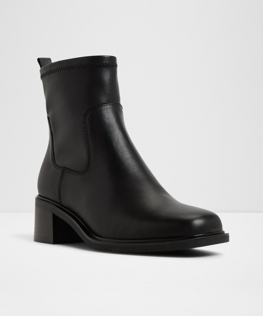 Botines básicos de mujer con punta cuadrada - Aldo - Negro Negro-4