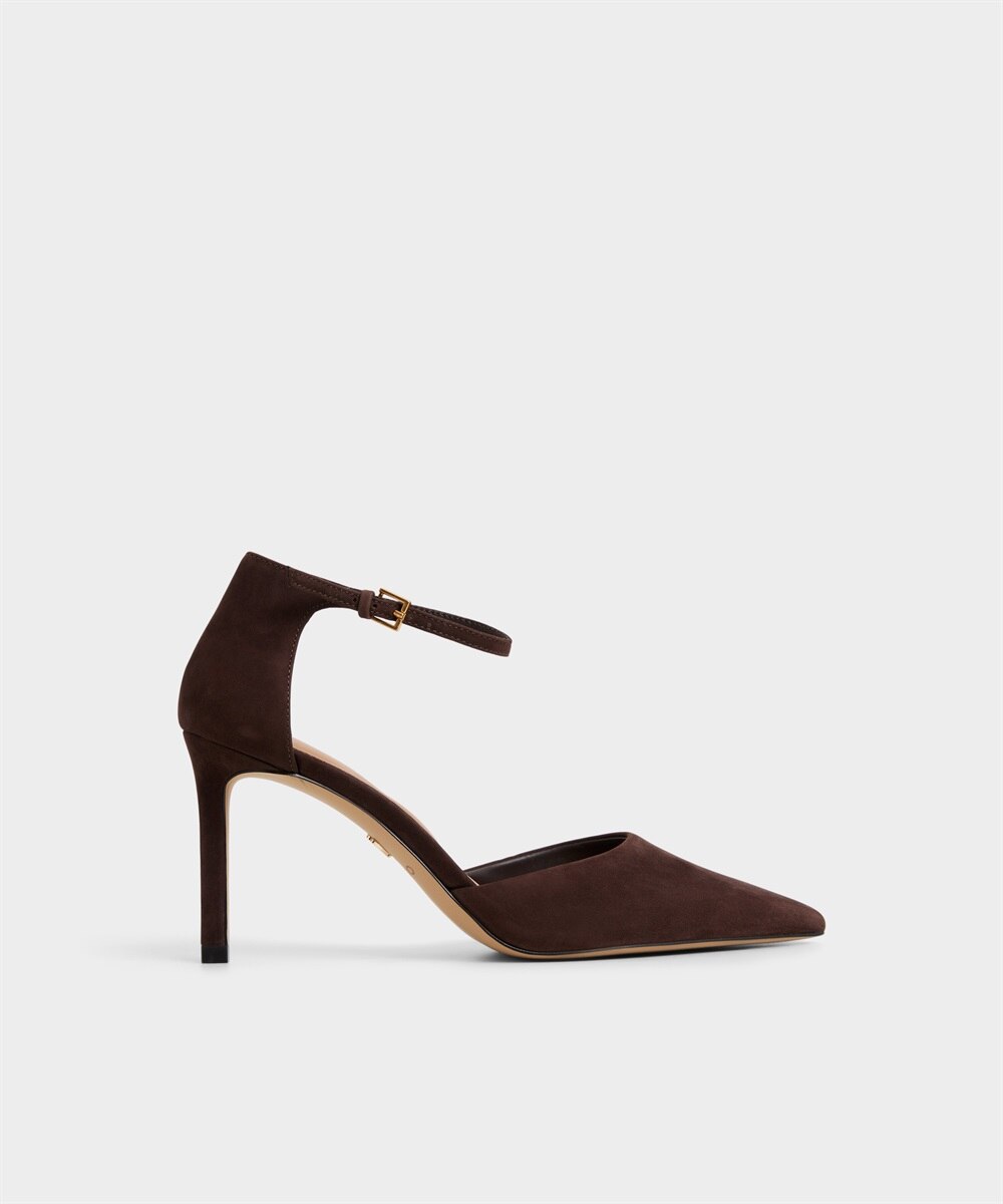 Imagen 0 de Zapatos de salón de mujer con punta afilada Marrón