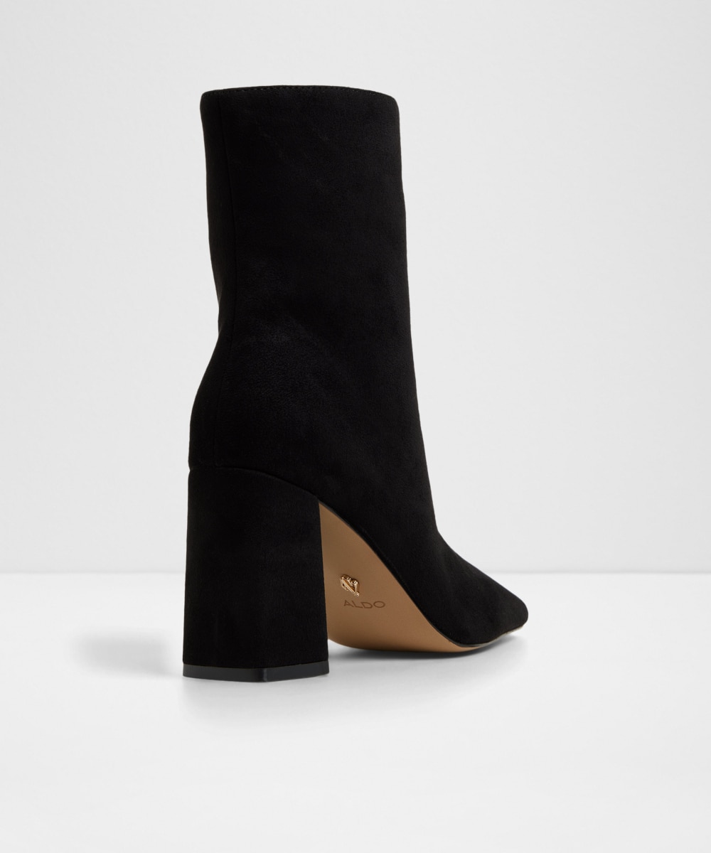 Botines básicos de mujer con punta cuadrada - Aldo - Negro mate Negro mate-3
