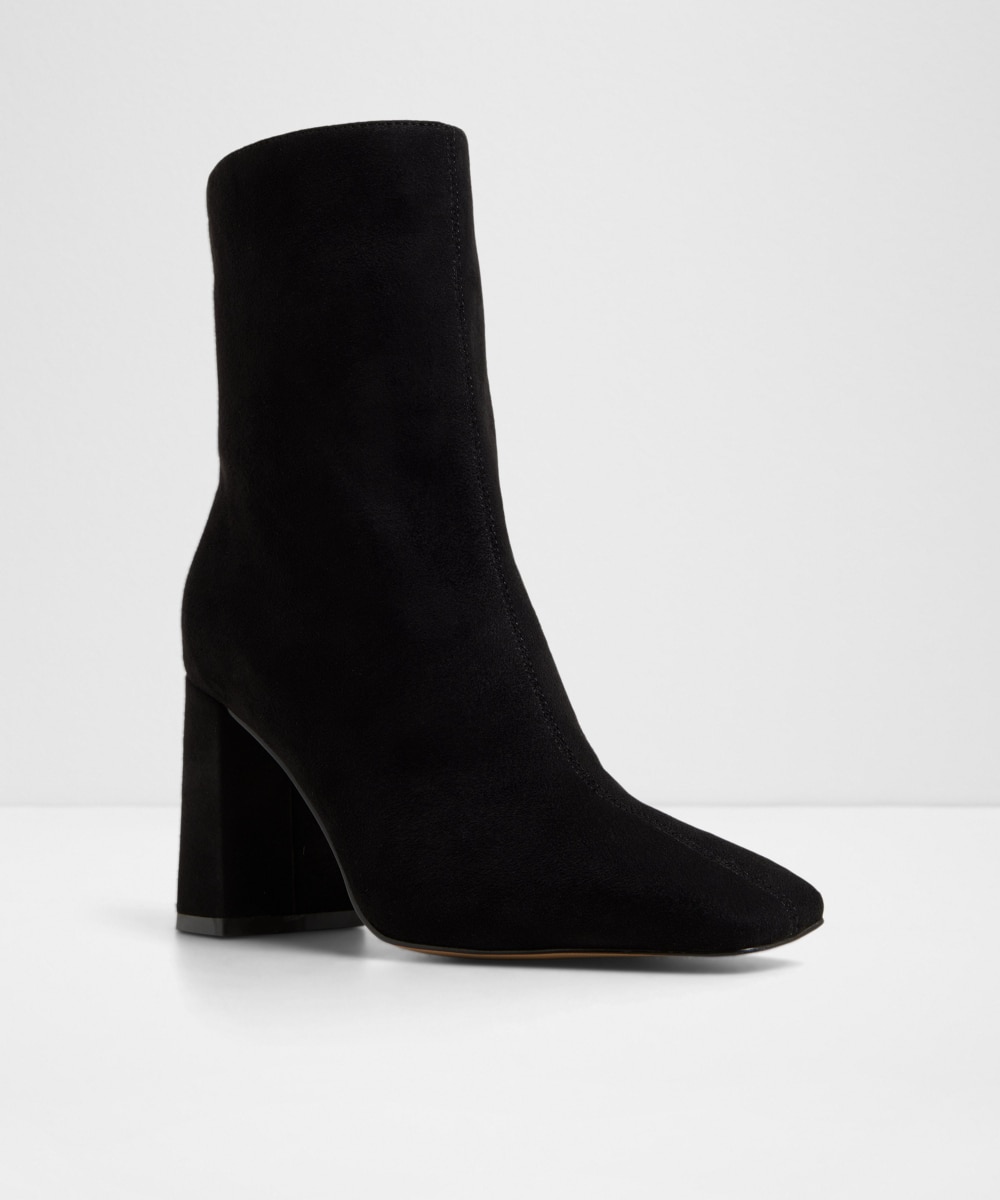 Botines básicos de mujer con punta cuadrada - Aldo - Negro mate Negro mate-4