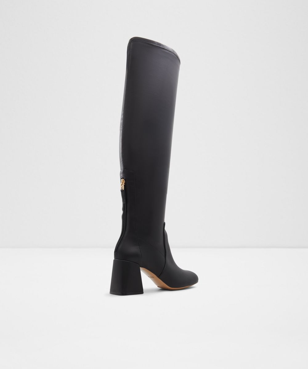 Botas básicas de mujer con punta cuadrada - Aldo - Negro Negro-2