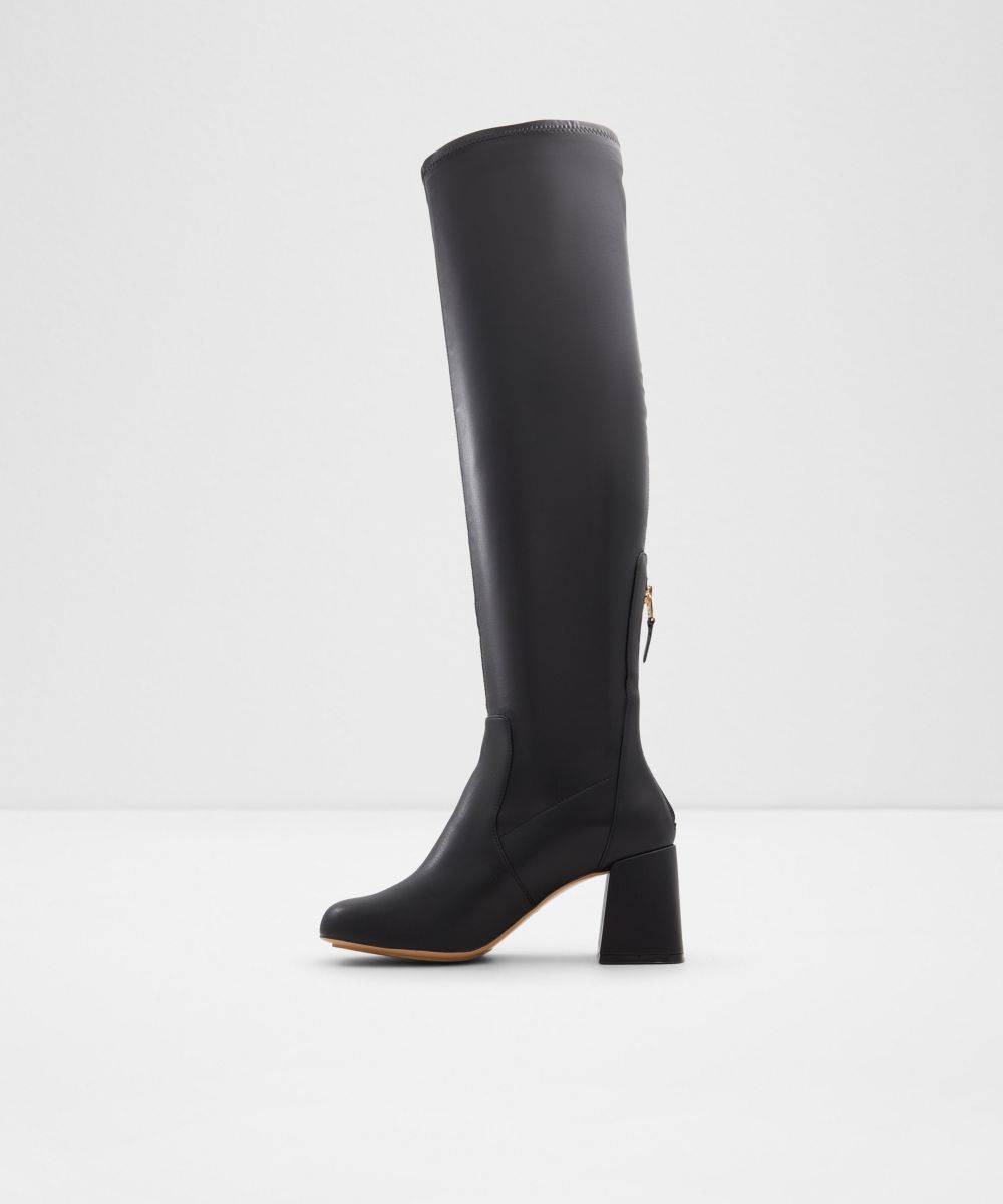 Botas básicas de mujer con punta cuadrada - Aldo - Negro Negro-3