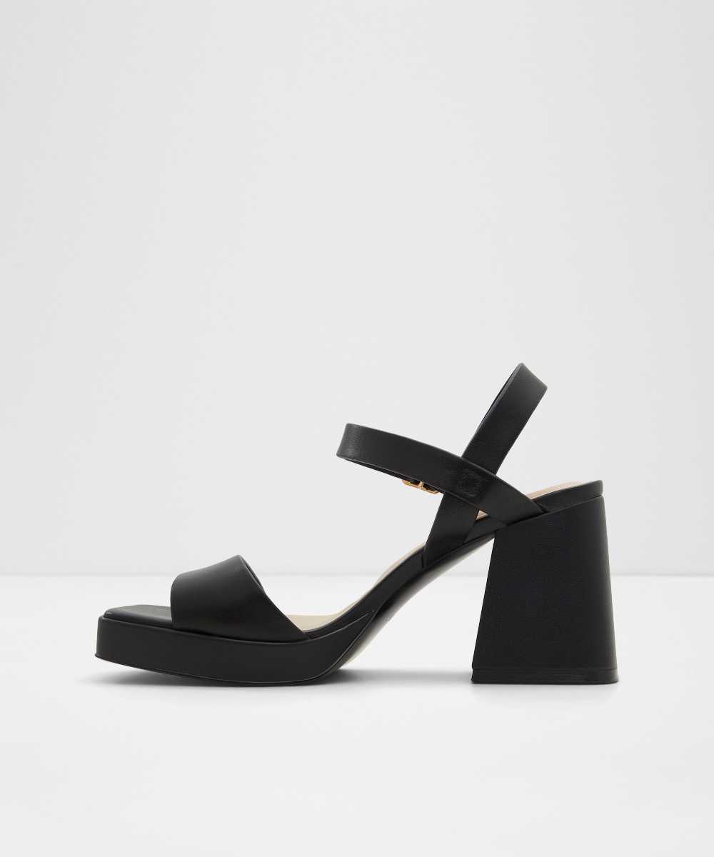 Sandalias de tacón de mujer con punta cuadrada - Aldo - Negro Negro-2