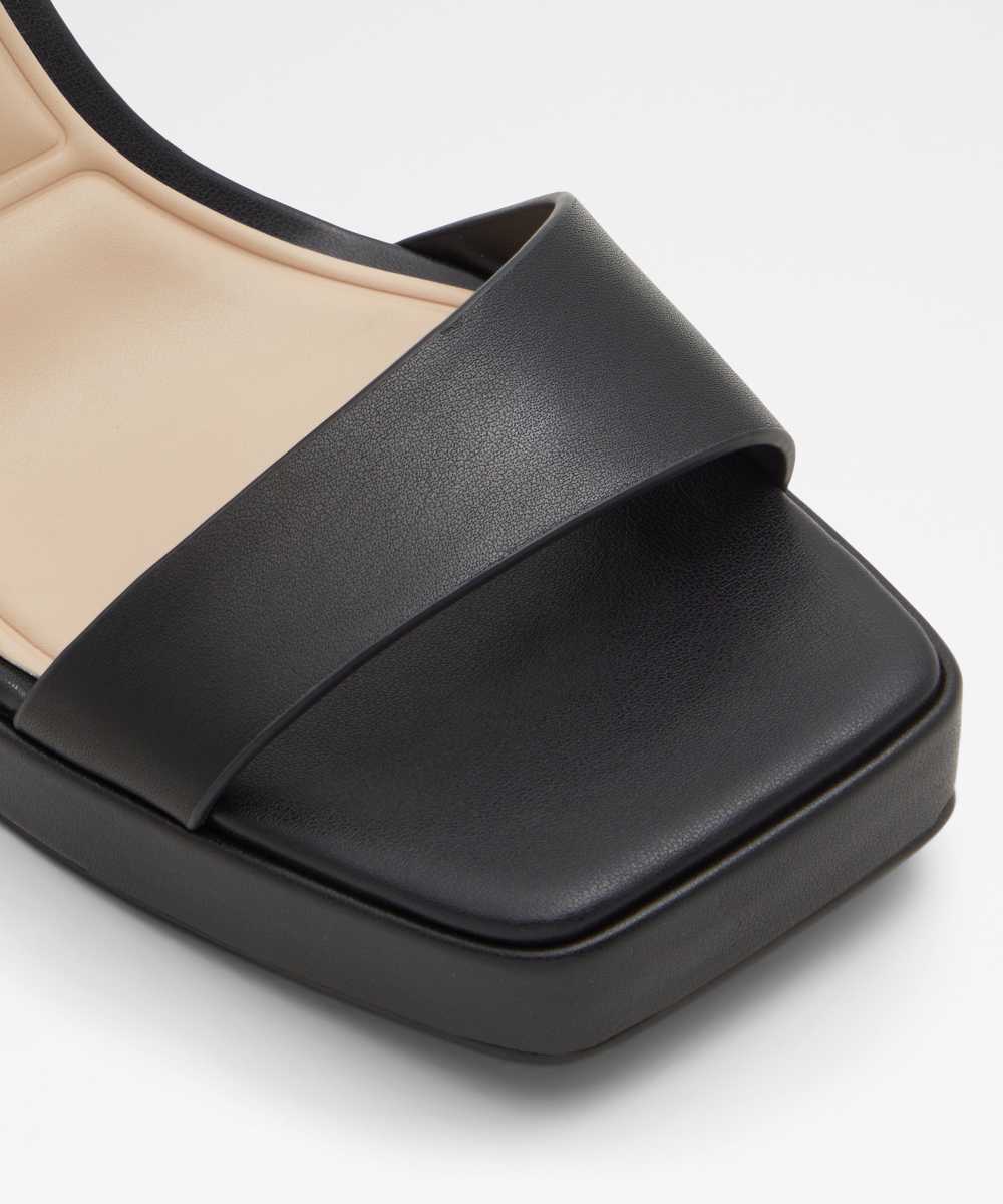 Sandalias de tacón de mujer con punta cuadrada - Aldo - Negro Negro-5