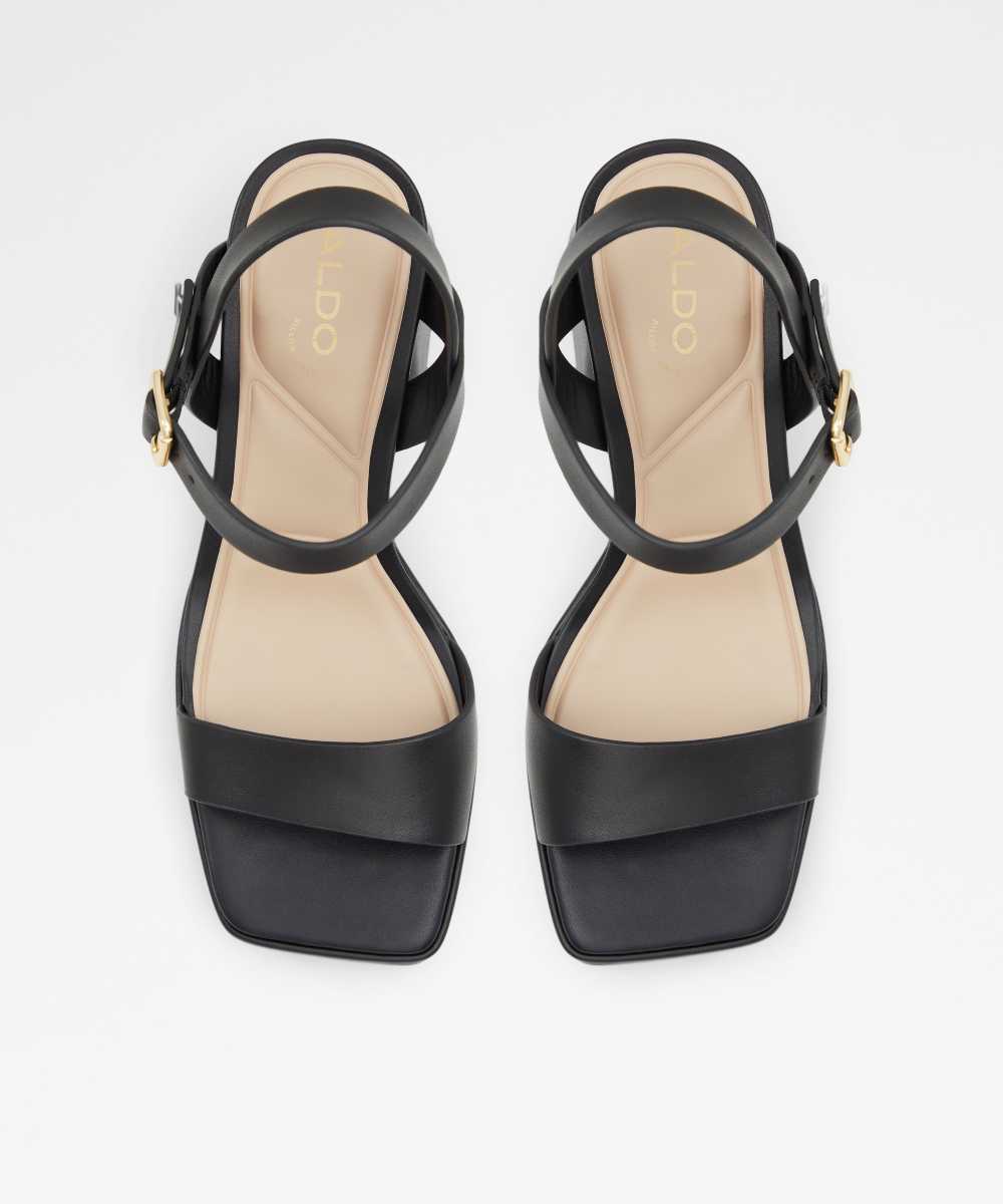 Sandalias de tacón de mujer con punta cuadrada - Aldo - Negro Negro-6