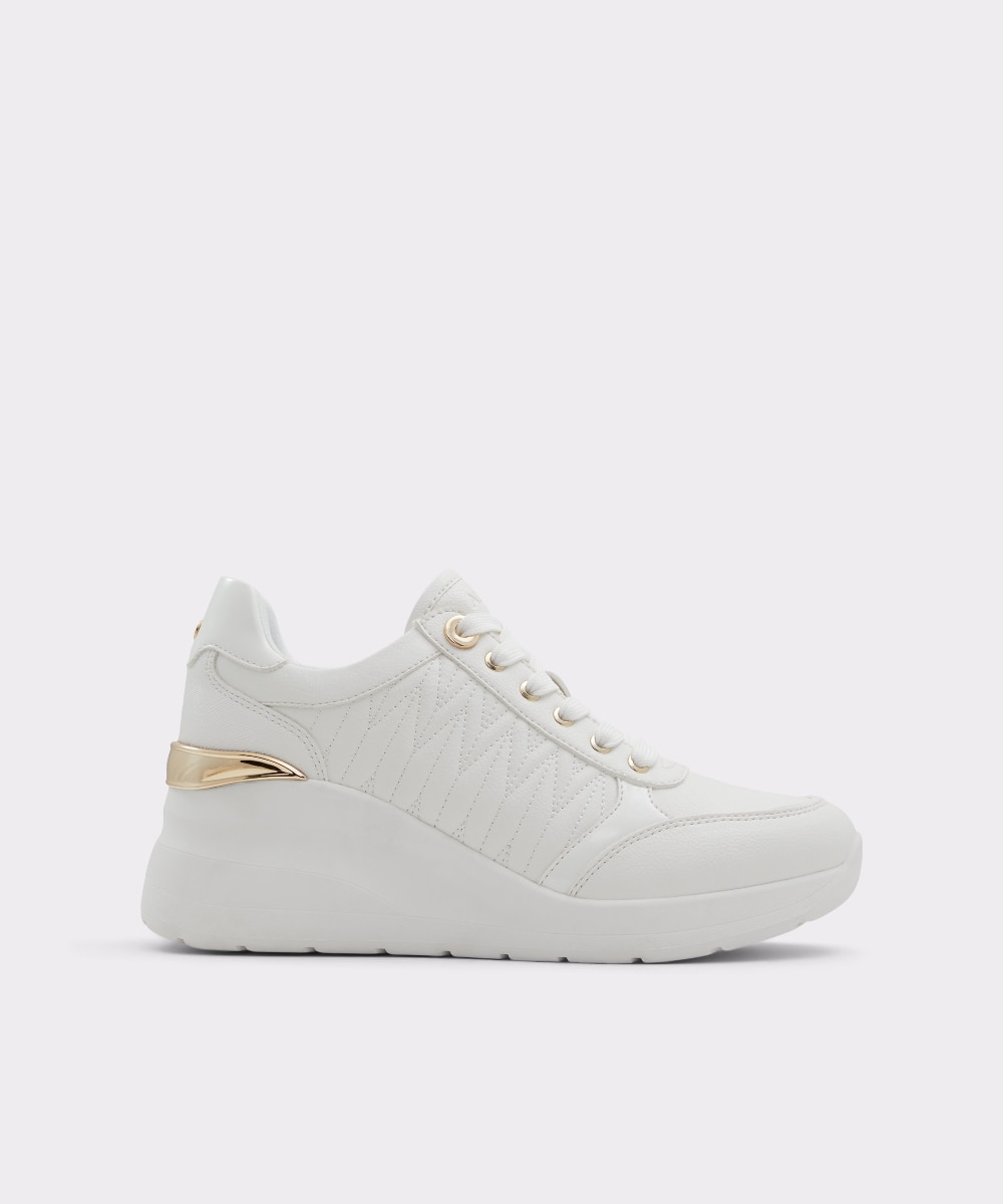 Zapatillas deportivas de mujer con punta redonda - Aldo - Blanco Blanco-1