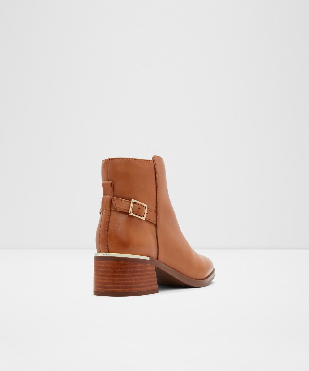 Botines básicos de mujer con punta redonda - Aldo - Camel Camel-3