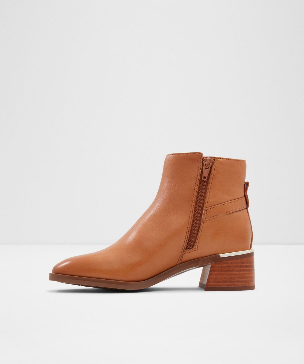 Botines básicos de mujer con punta redonda - Aldo - Camel Camel-2