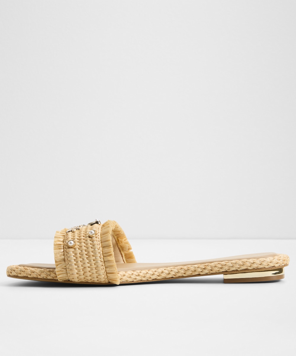 Sandalias planas de mujer con punta cuadrada - Aldo - Beige Beige-2
