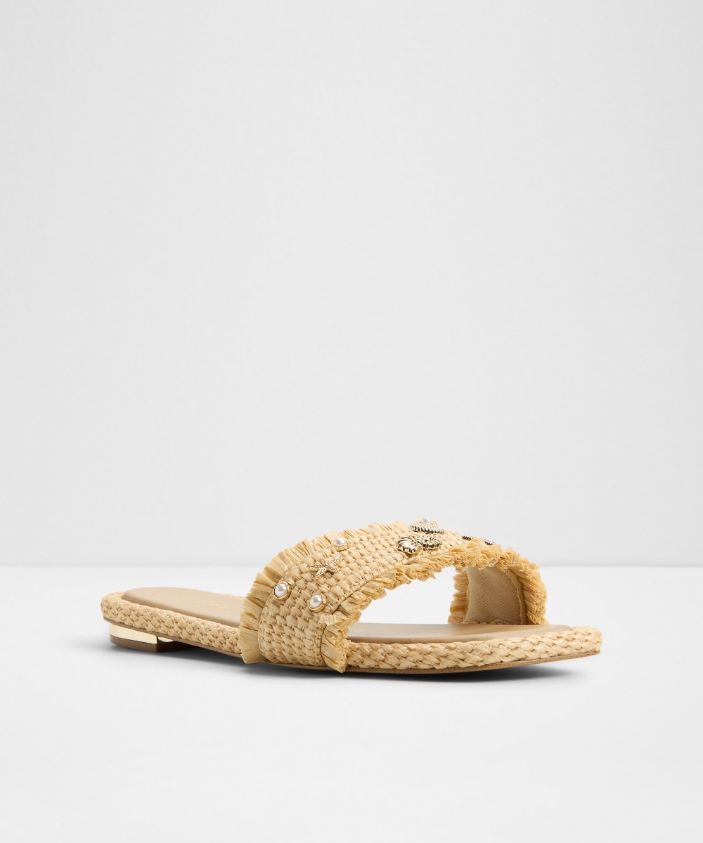Sandalias planas de mujer con punta cuadrada - Aldo - Beige Beige-4