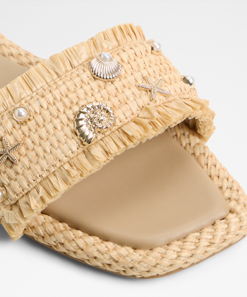 Sandalias planas de mujer con punta cuadrada - Aldo - Beige Beige-5
