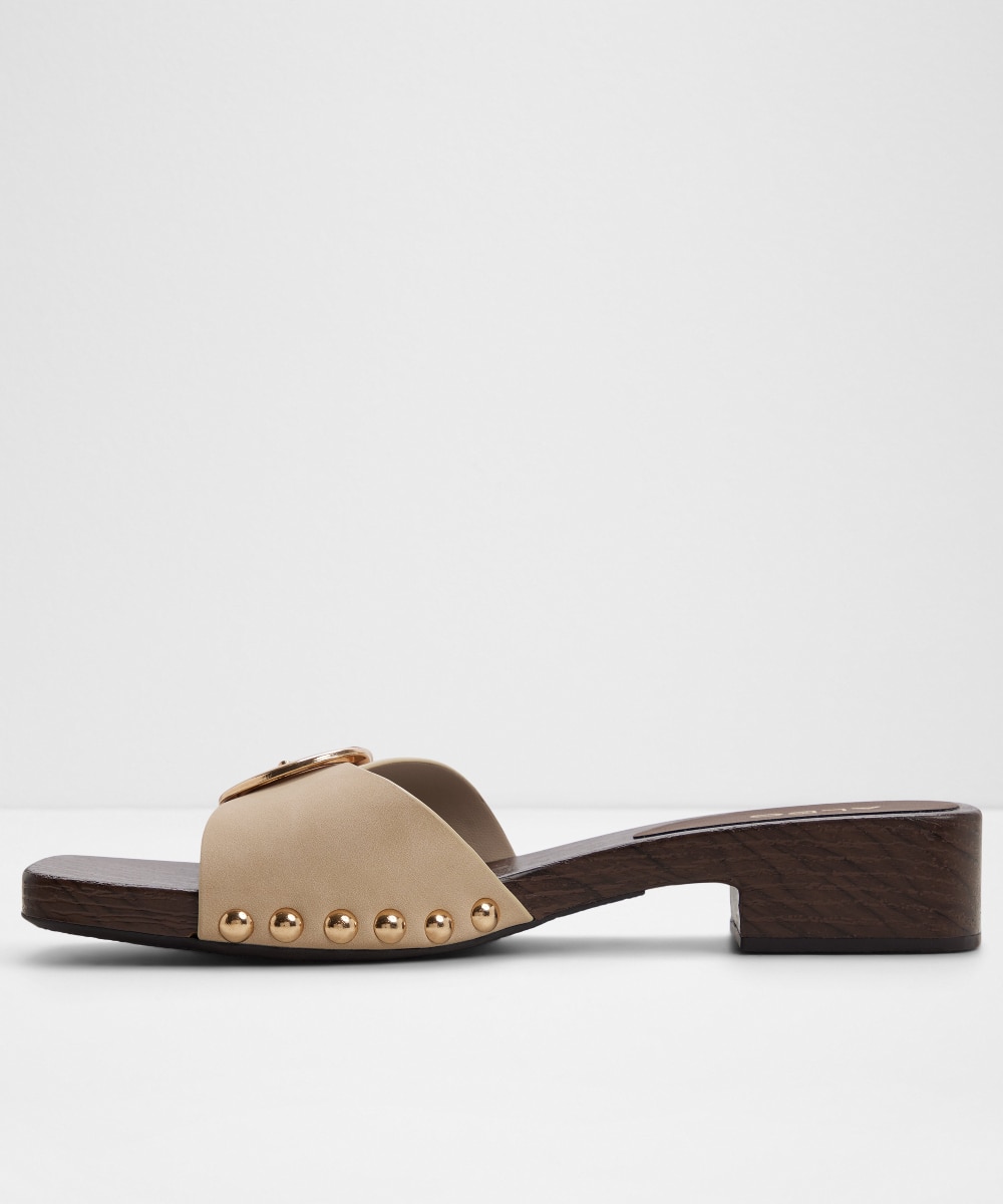 Sandalias de tacón de mujer con punta cuadrada - Aldo - Beige Beige-2