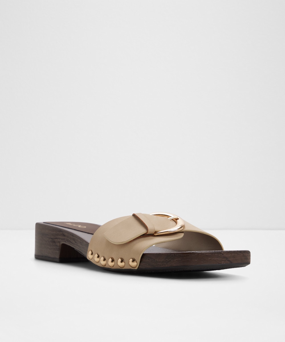 Sandalias de tacón de mujer con punta cuadrada - Aldo - Beige Beige-4