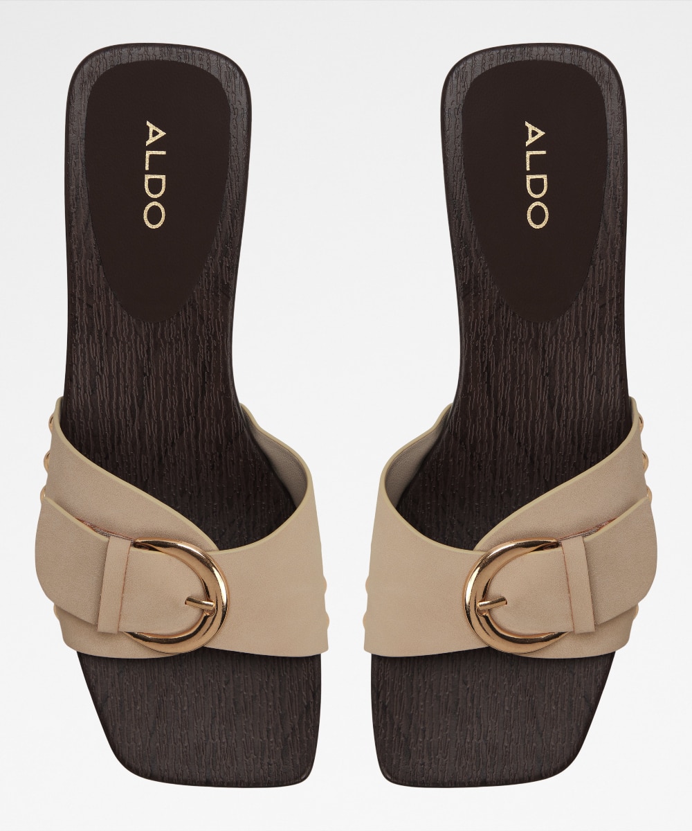 Sandalias de tacón de mujer con punta cuadrada - Aldo - Beige Beige-6