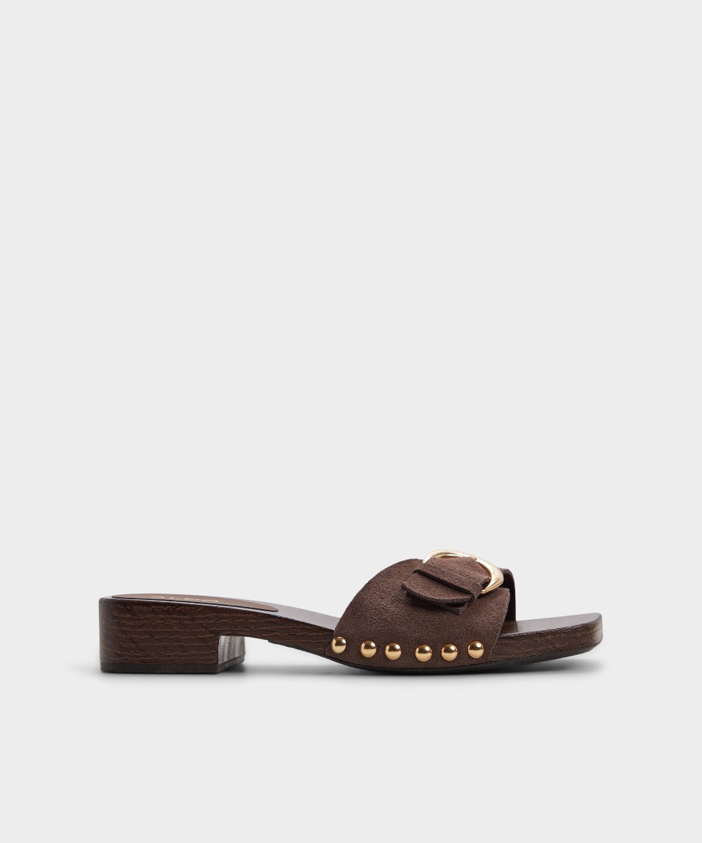 Sandalias de tacón de mujer con punta cuadrada - Aldo - Marrón Marrón-1