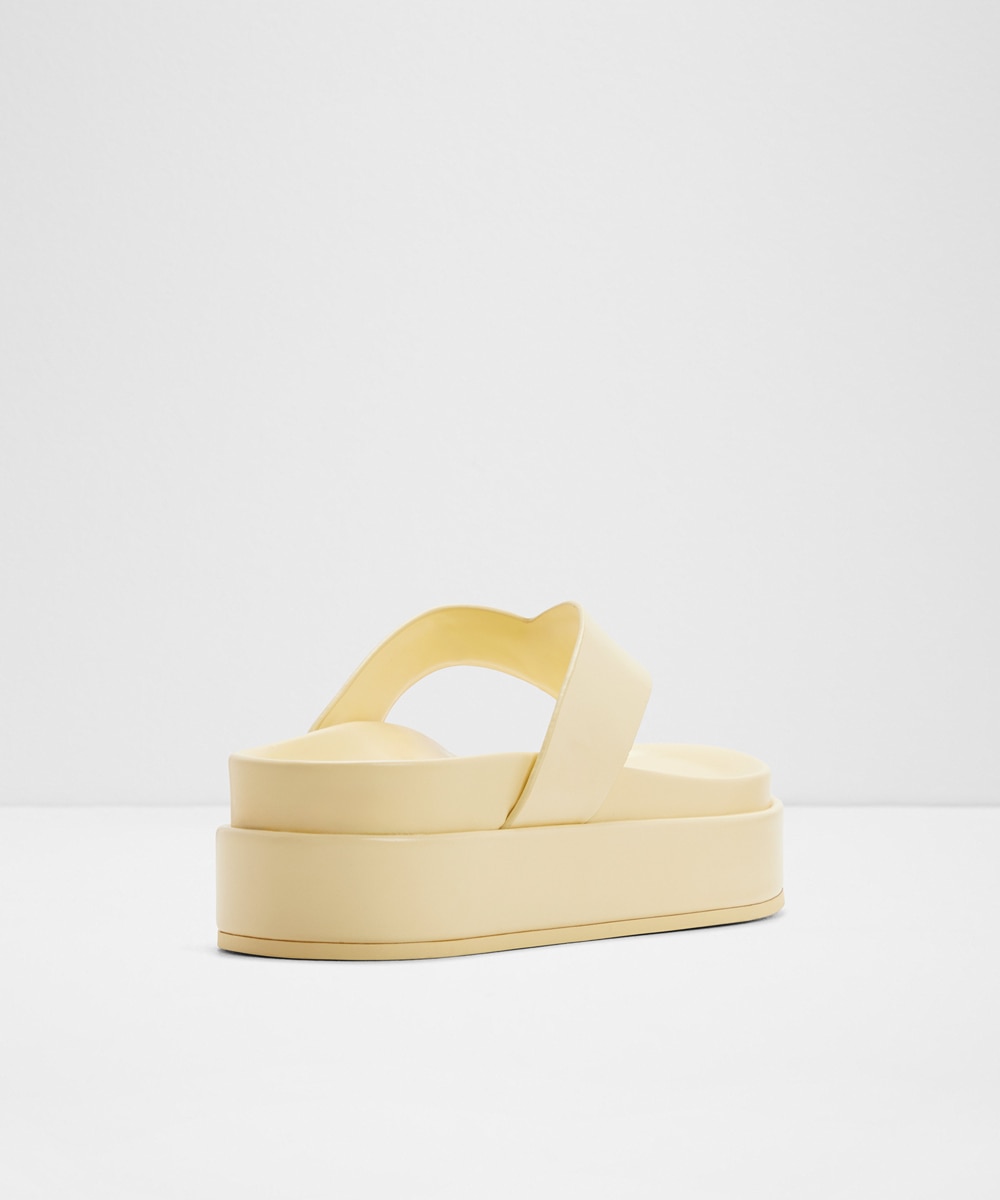 Sandalias planas de mujer con punta redonda - Aldo - Amarillo Amarillo-3