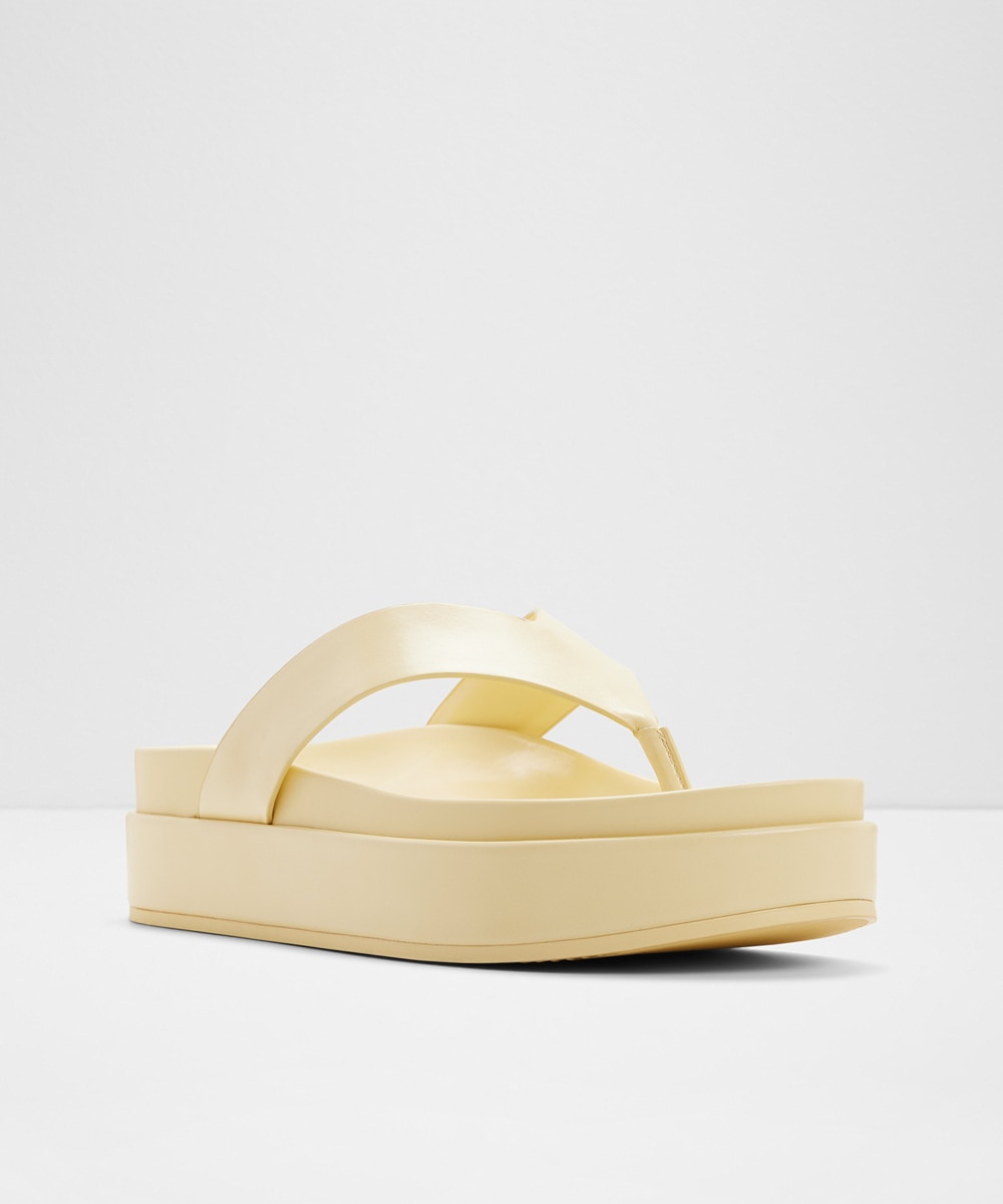 Sandalias planas de mujer con punta redonda - Aldo - Amarillo Amarillo-4