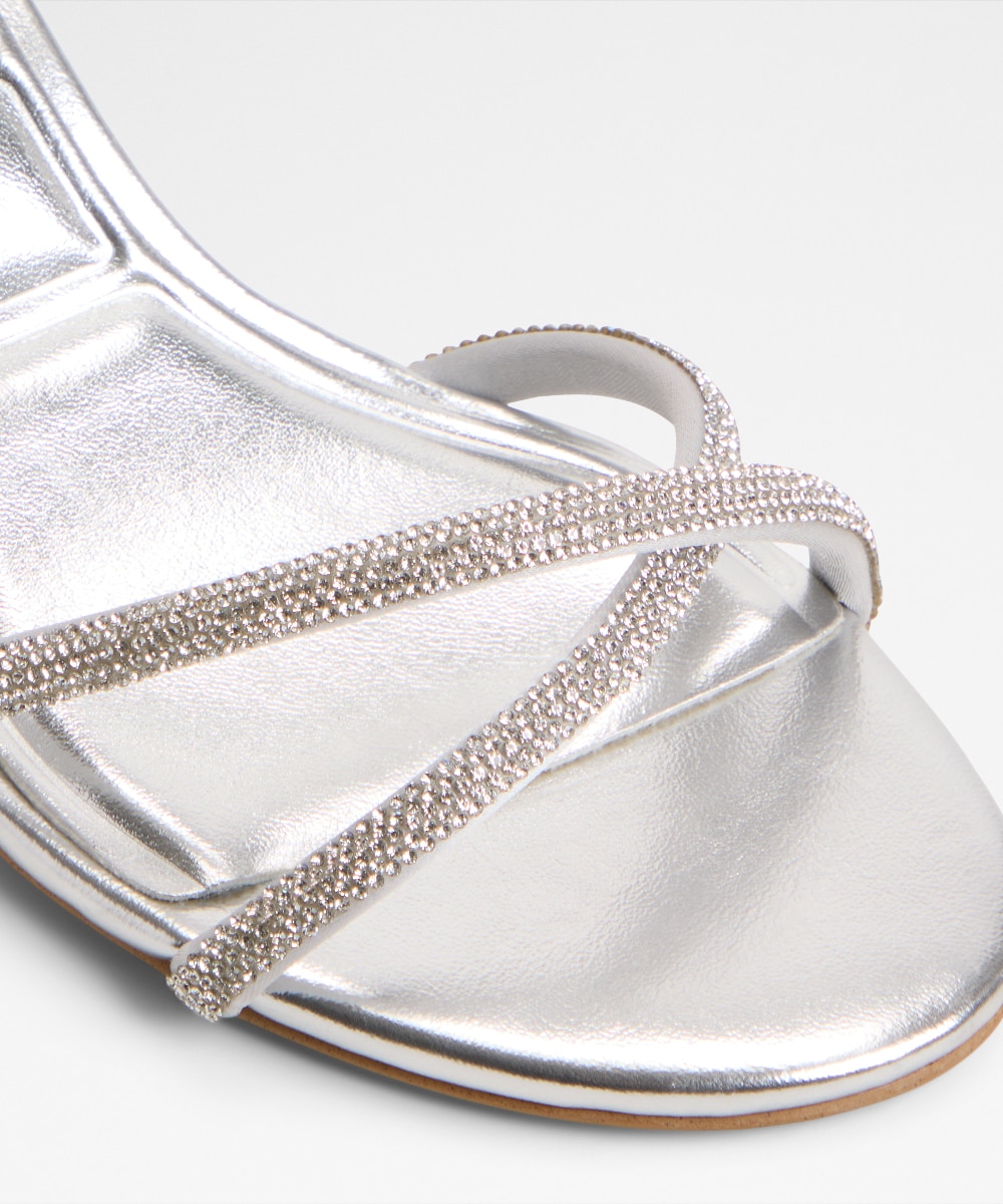 Sandalias de tacón de mujer con punta redonda - Aldo - Plata Plata-5
