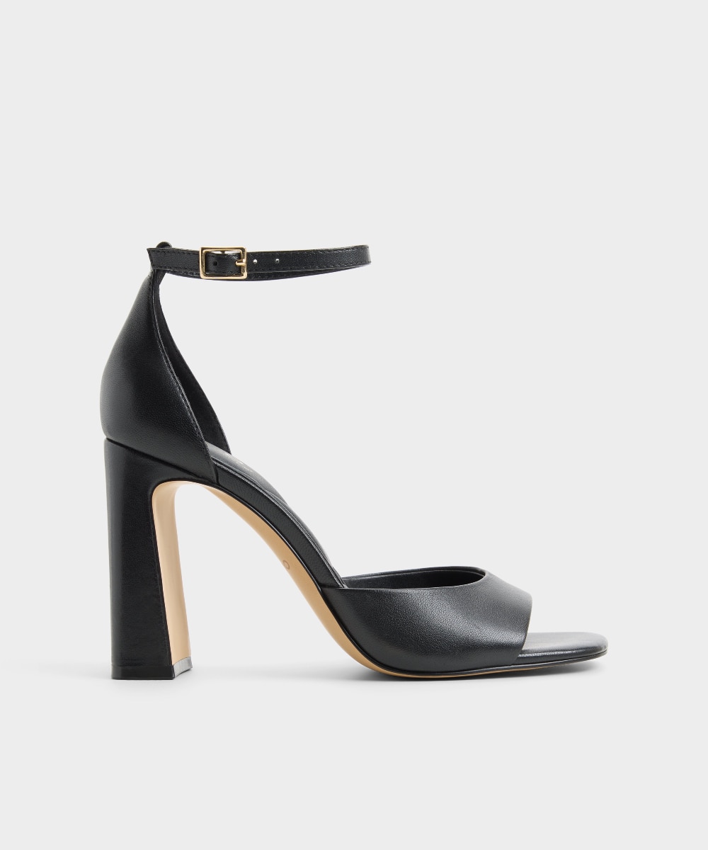 Sandalias de tacón de mujer con punta cuadrada - Aldo - Negro Negro-1