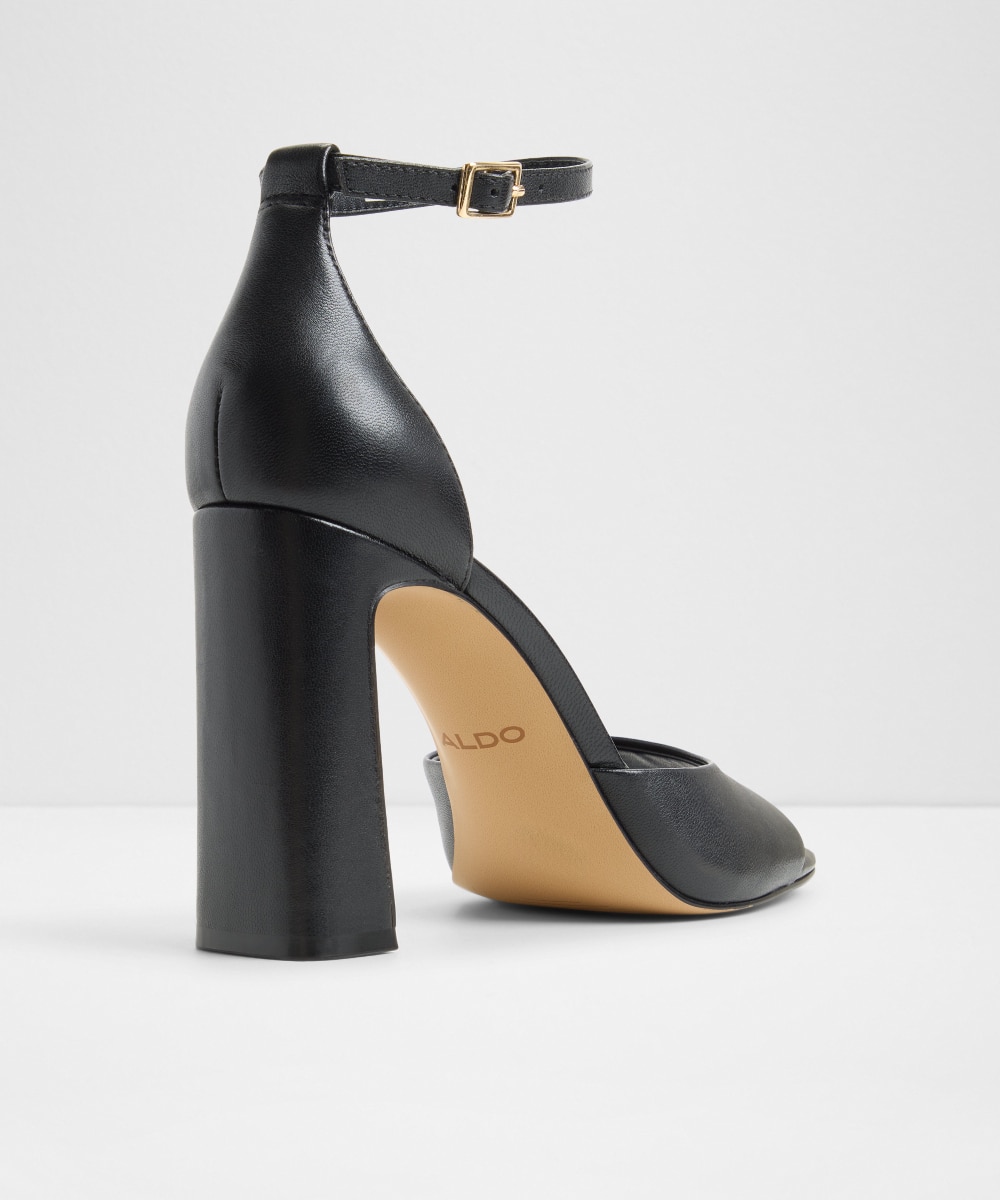 Sandalias de tacón de mujer con punta cuadrada - Aldo - Negro Negro-3