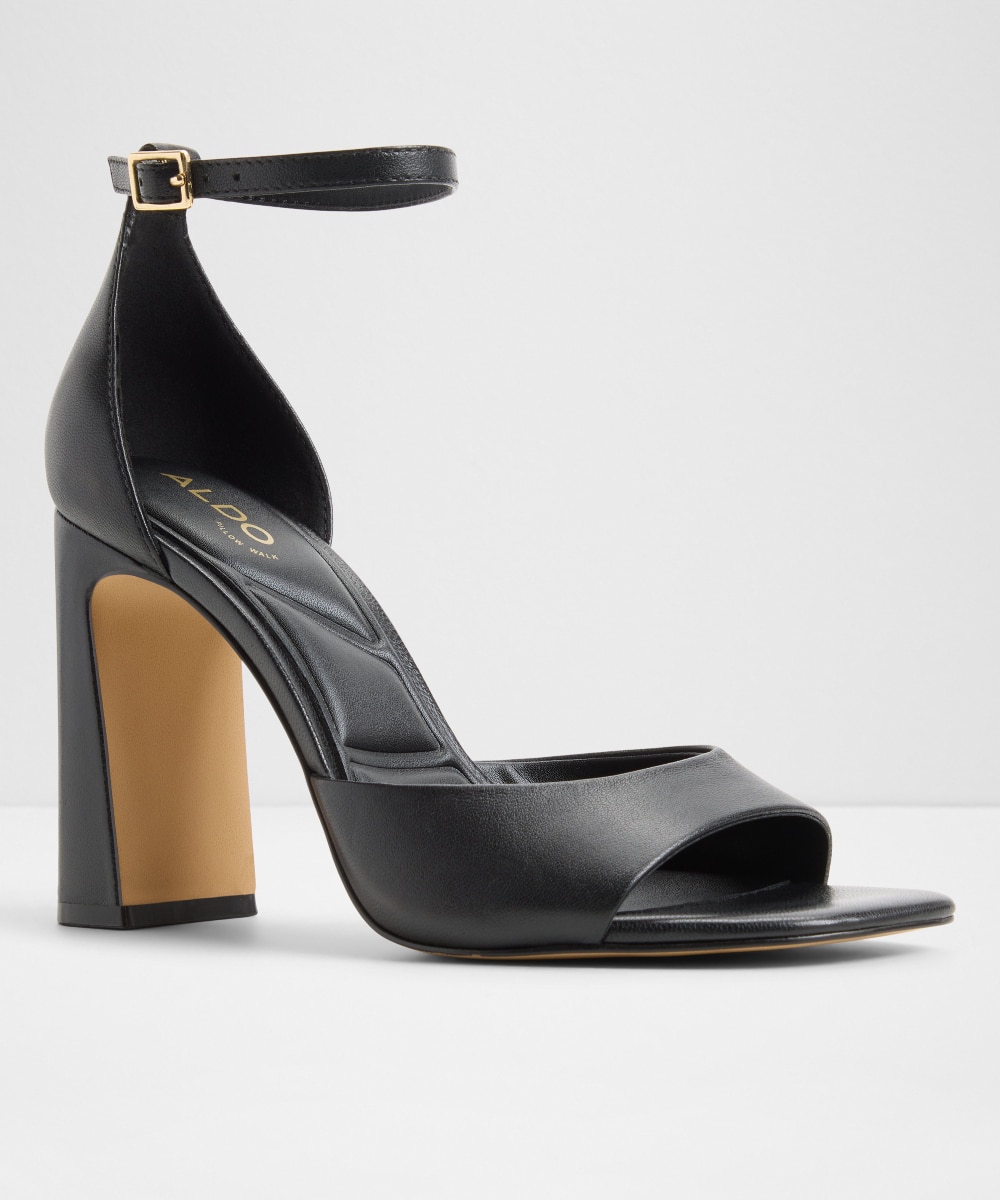 Sandalias de tacón de mujer con punta cuadrada - Aldo - Negro Negro-4