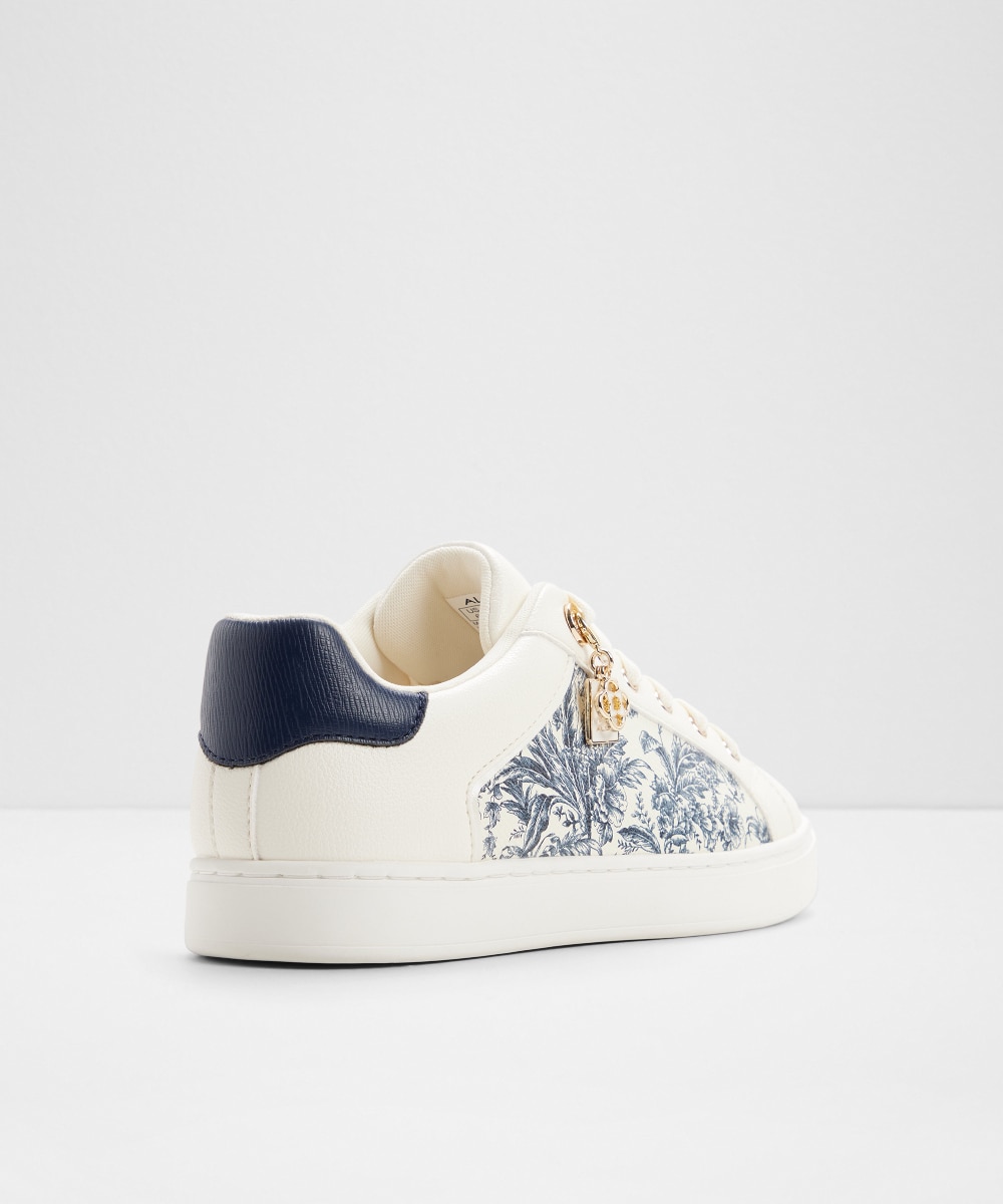 Zapatillas deportivas de mujer con punta redonda - Aldo - Blanco / Azul Blanco / Azul-3
