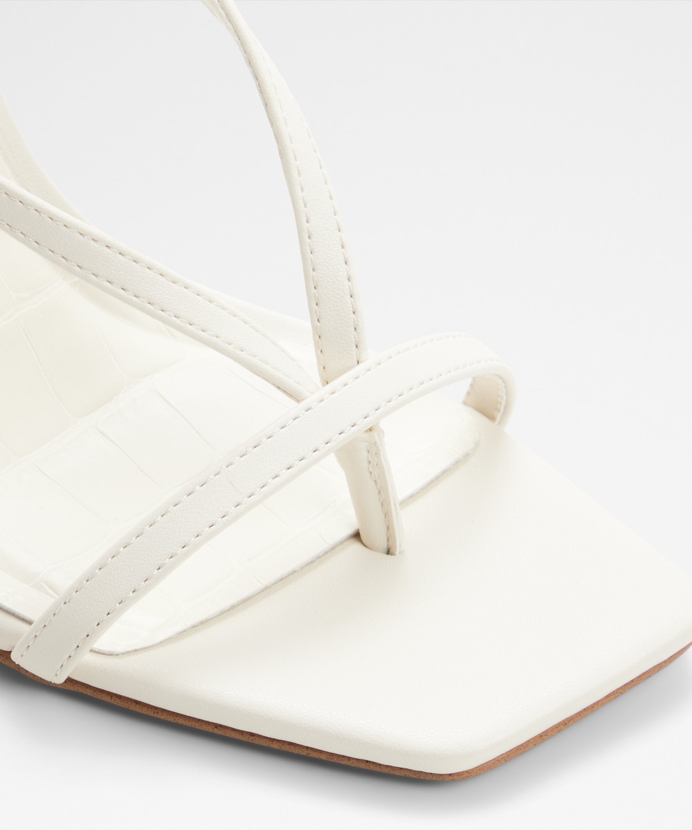 Sandalias de tacón de mujer con punta cuadrada - Aldo - Blanco Blanco-5