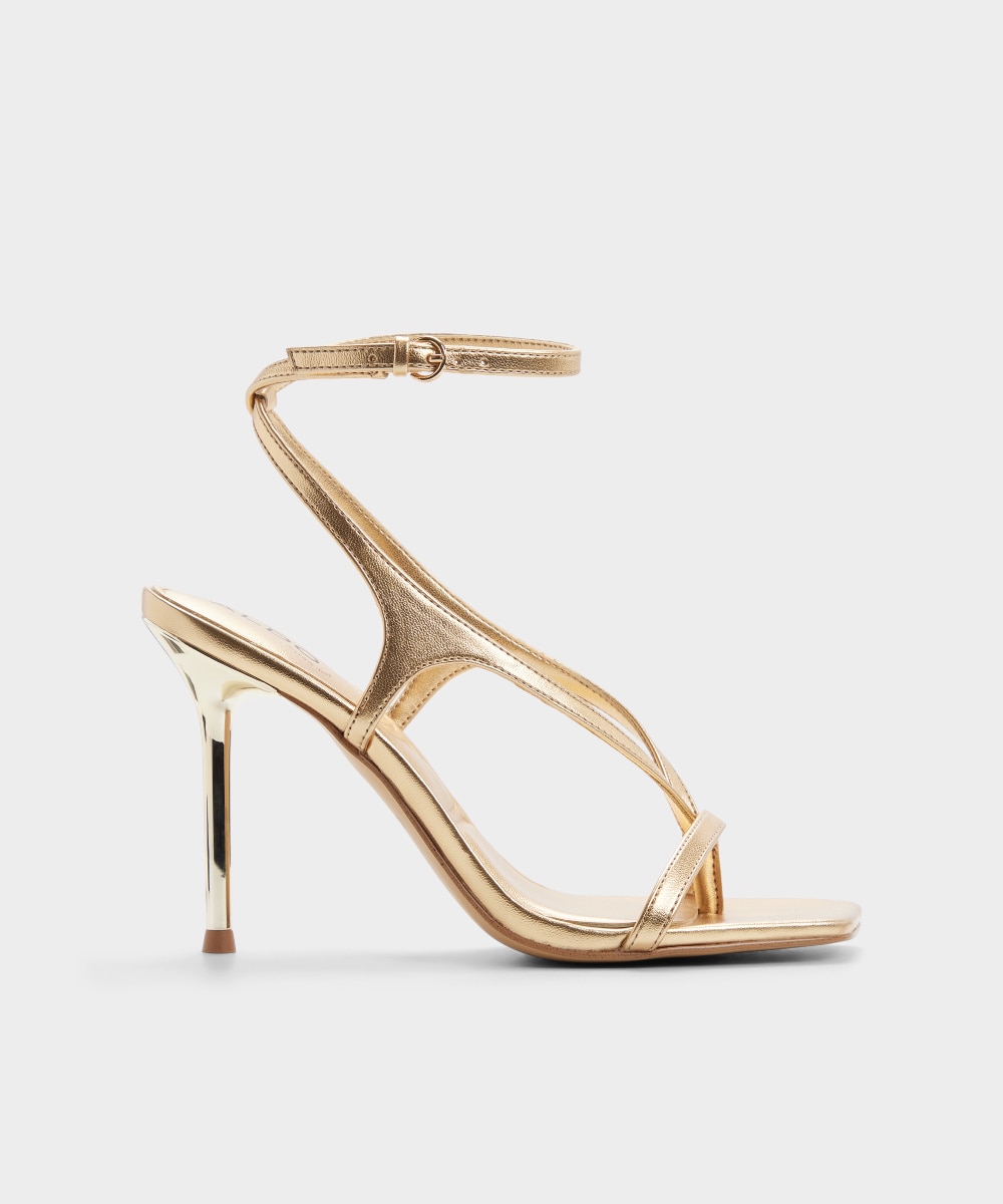 Sandalias de tacón de mujer con punta cuadrada - Aldo - Oro Oro-1
