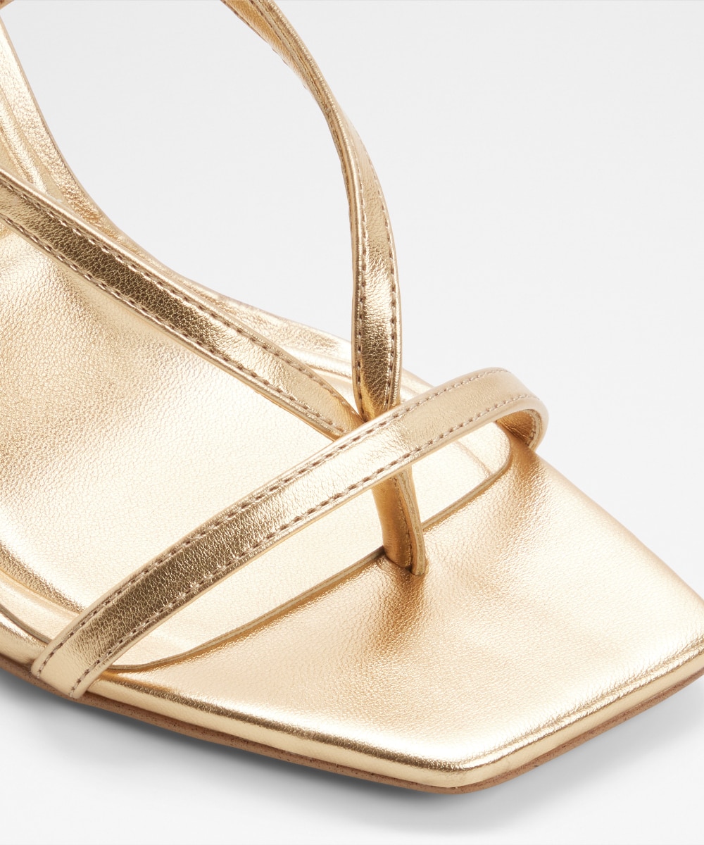 Sandalias de tacón de mujer con punta cuadrada - Aldo - Oro Oro-5