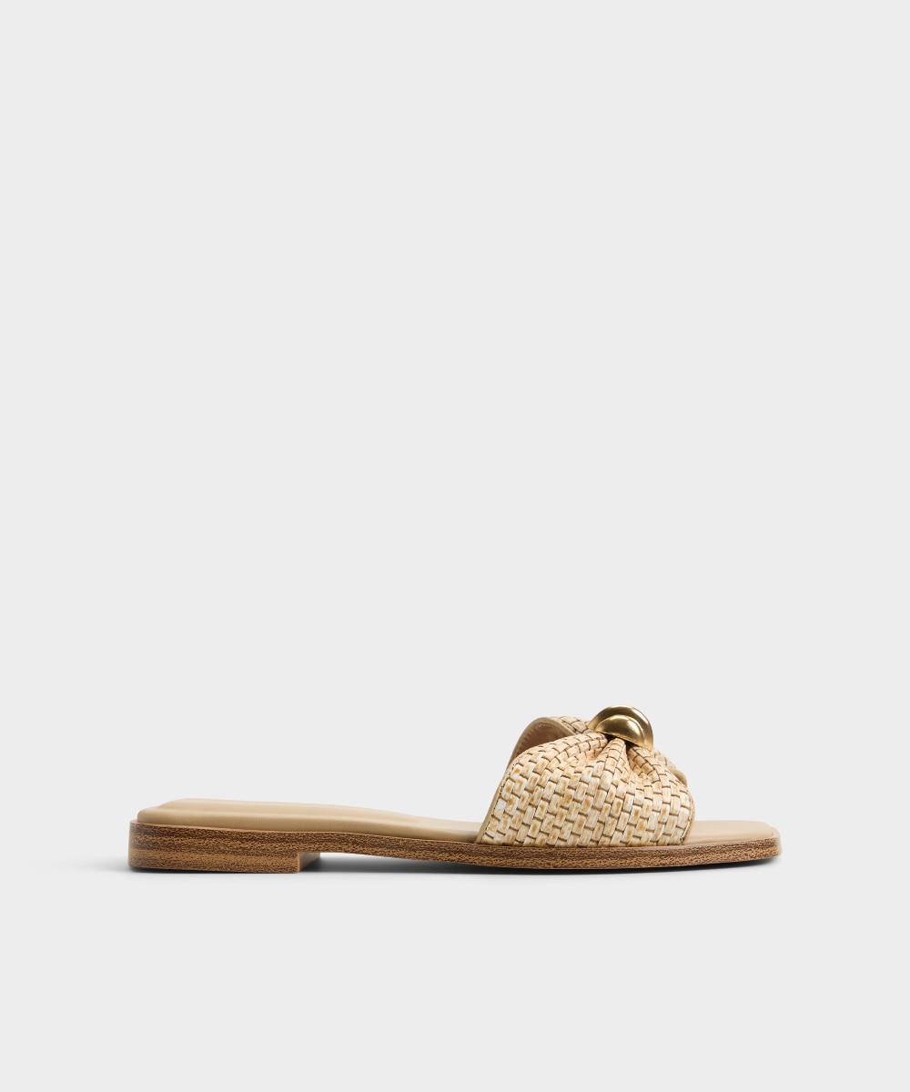 Sandalias planas de mujer con punta cuadrada - Aldo - Beige Beige-1