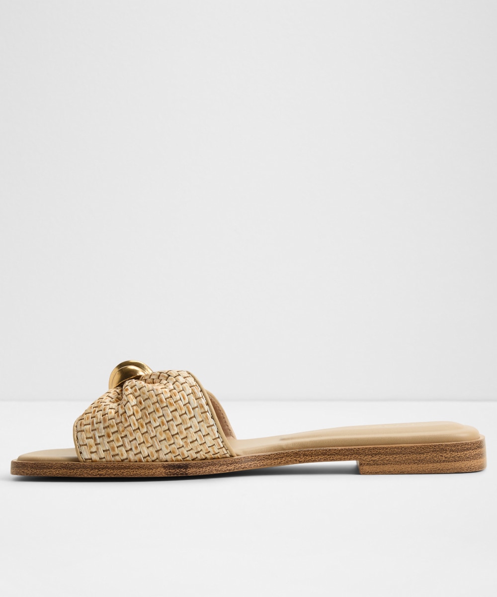 Sandalias planas de mujer con punta cuadrada - Aldo - Beige Beige-2