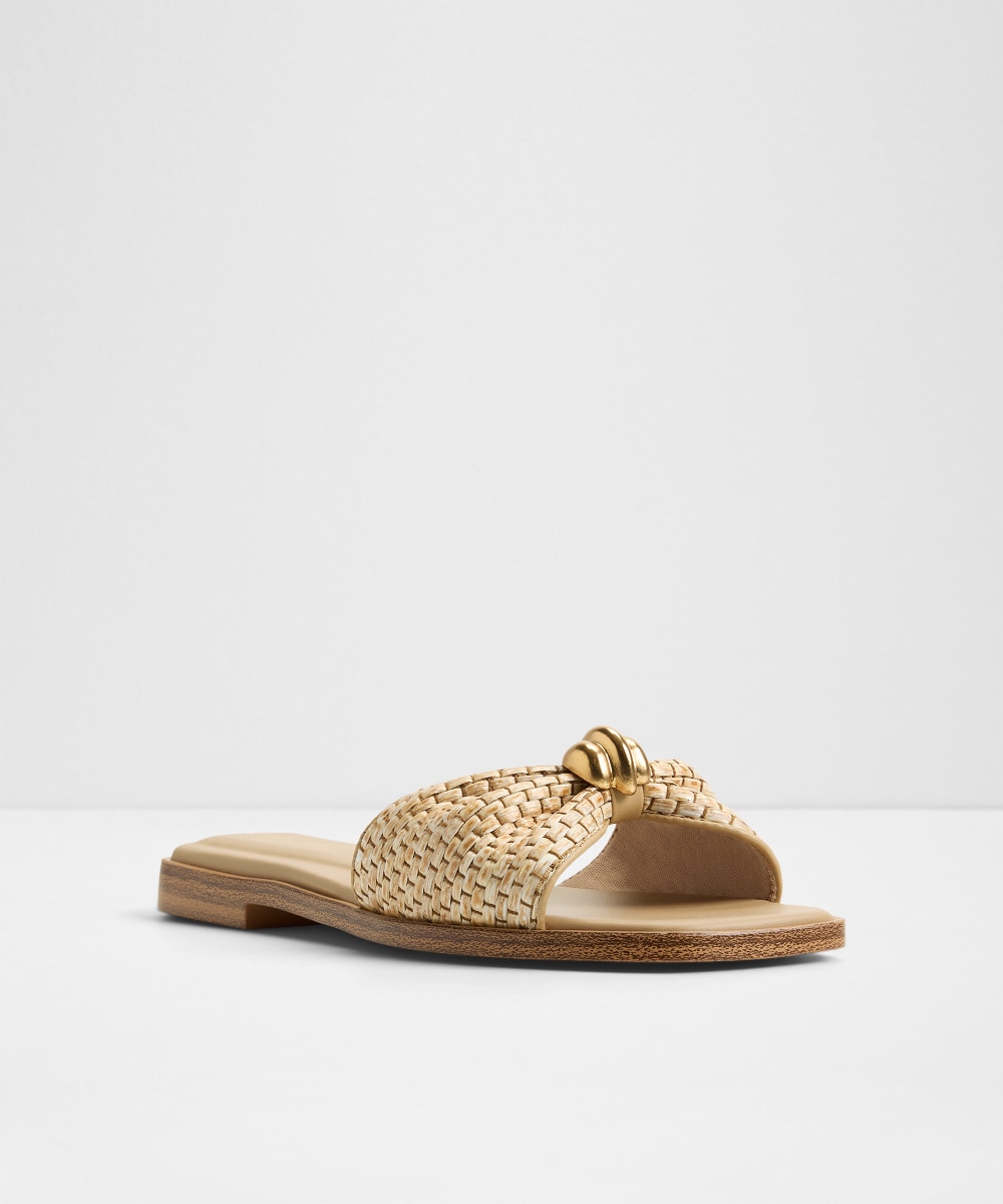 Sandalias planas de mujer con punta cuadrada - Aldo - Beige Beige-4