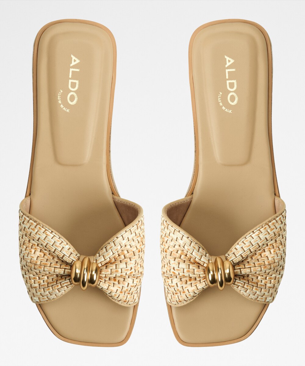 Sandalias planas de mujer con punta cuadrada - Aldo - Beige Beige-6