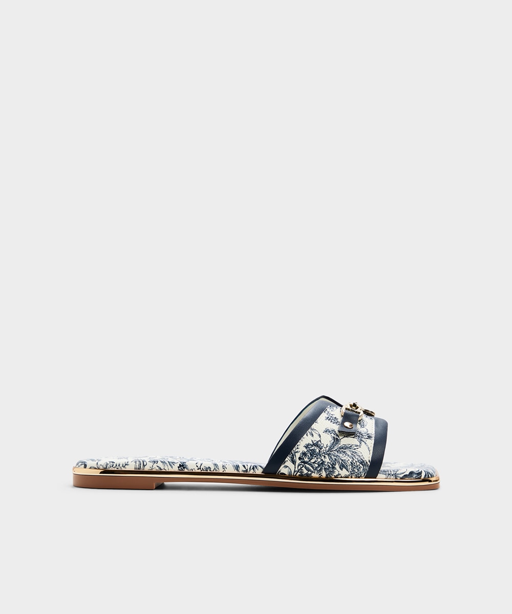 Sandalias planas de mujer con punta - Aldo - Azul marino Azul marino-1