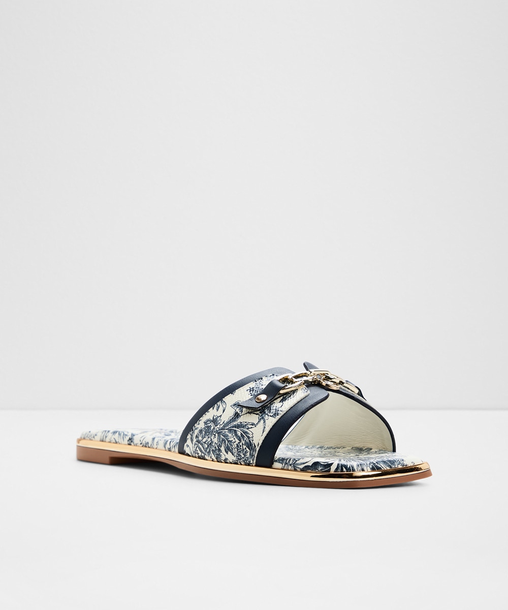 Sandalias planas de mujer con punta - Aldo - Azul marino Azul marino-5