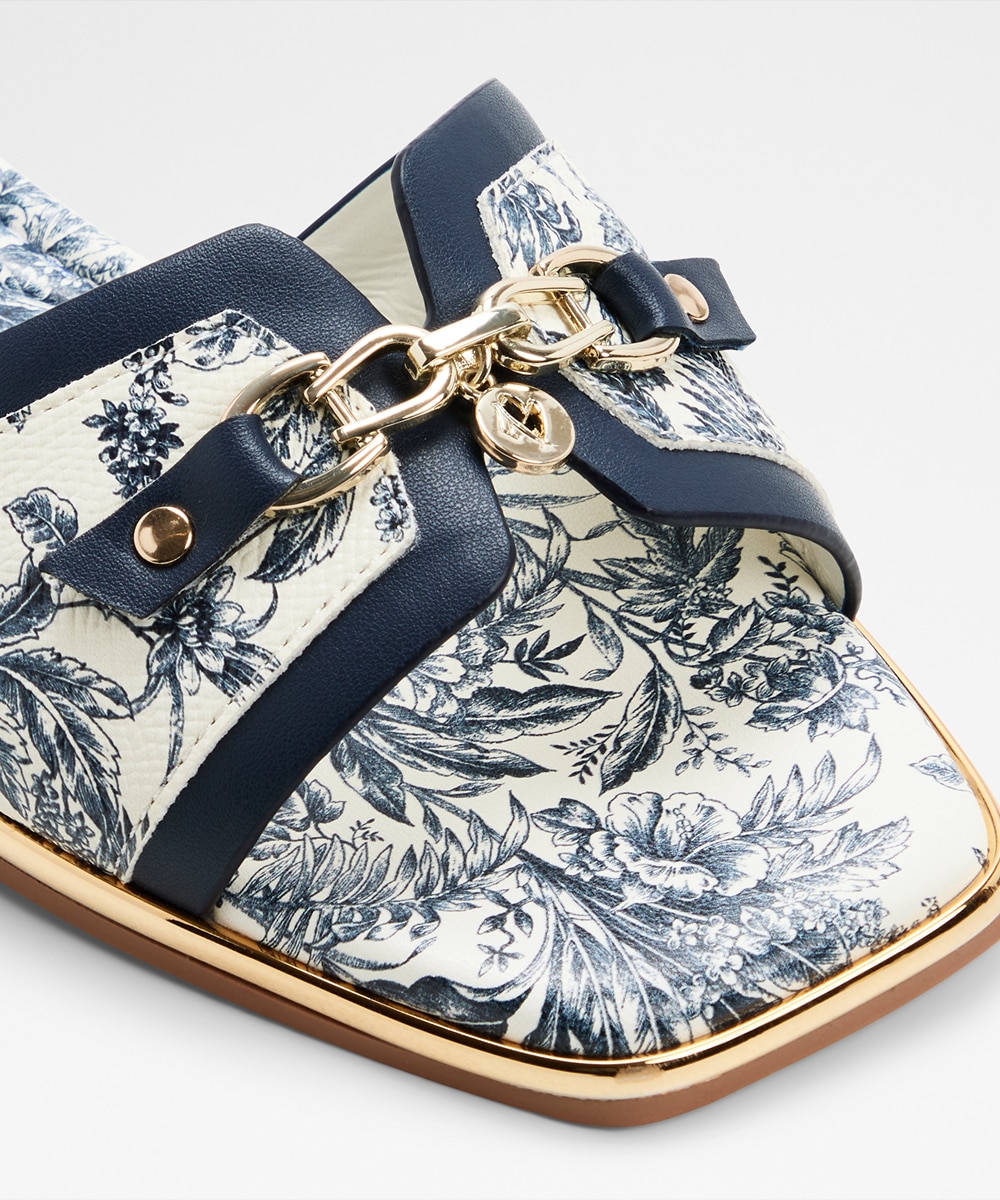 Sandalias planas de mujer con punta - Aldo - Azul marino Azul marino-6