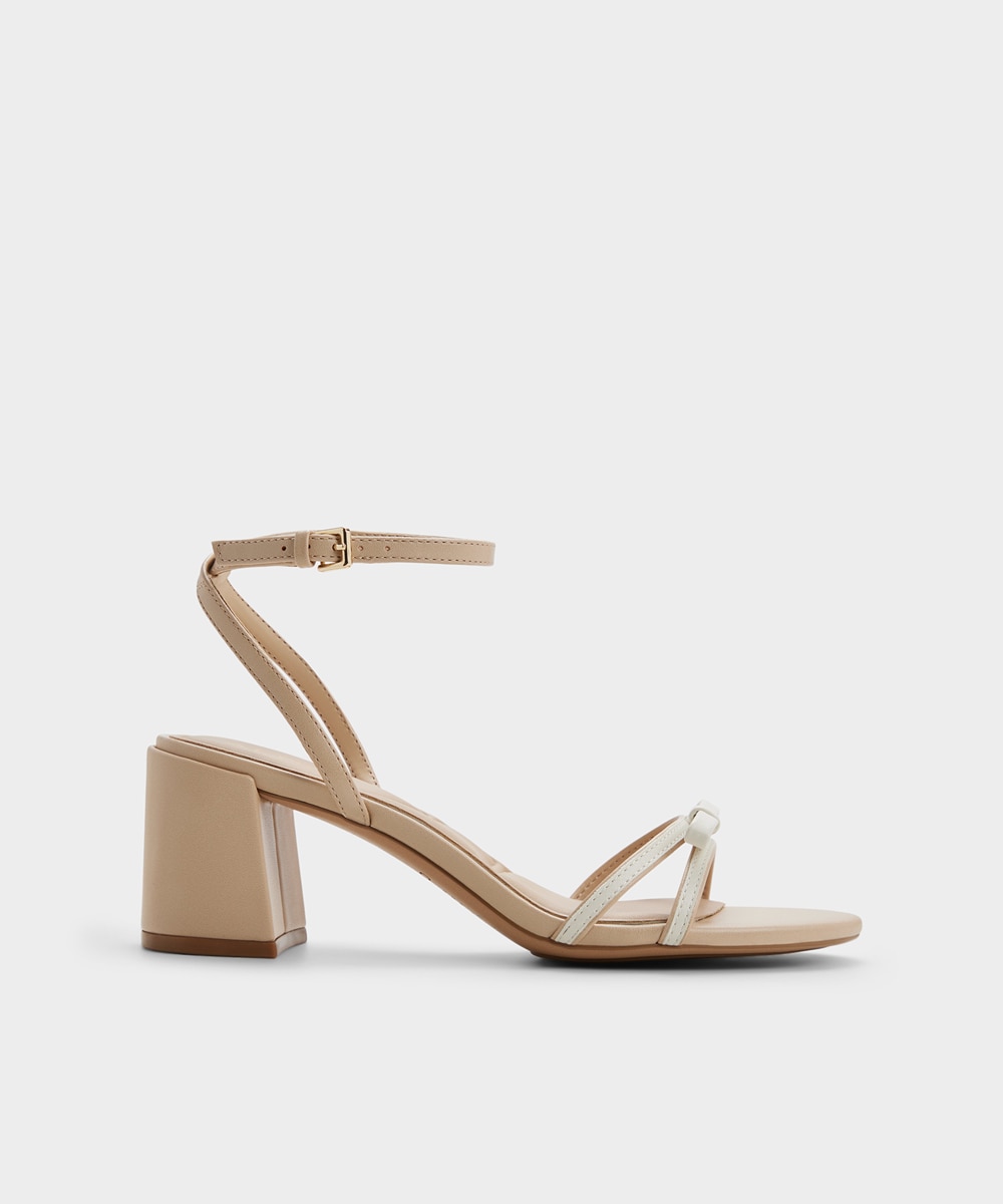 Sandalias de tacón de mujer con punta redonda - Aldo - Beige Beige-1