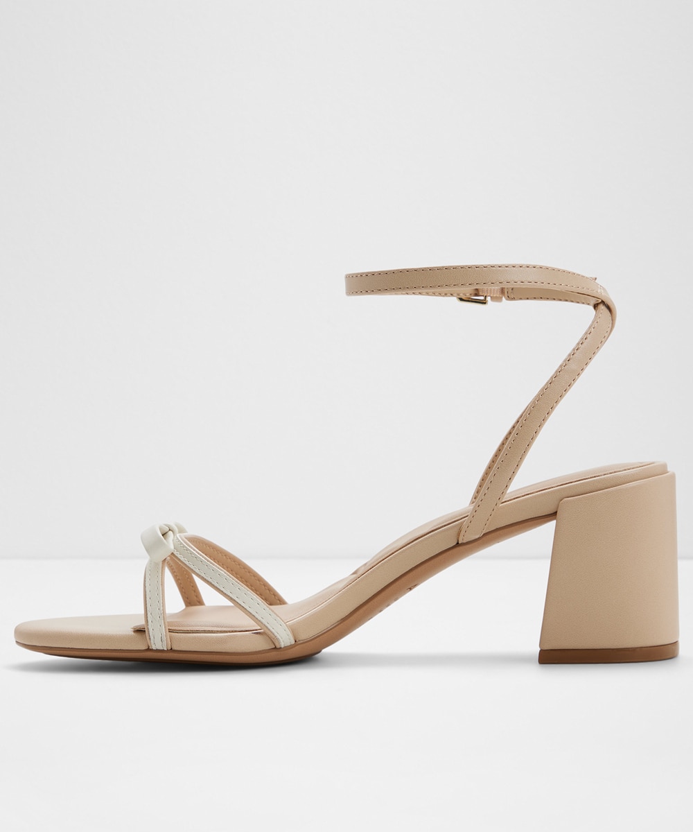 Sandalias de tacón de mujer con punta redonda - Aldo - Beige Beige-4