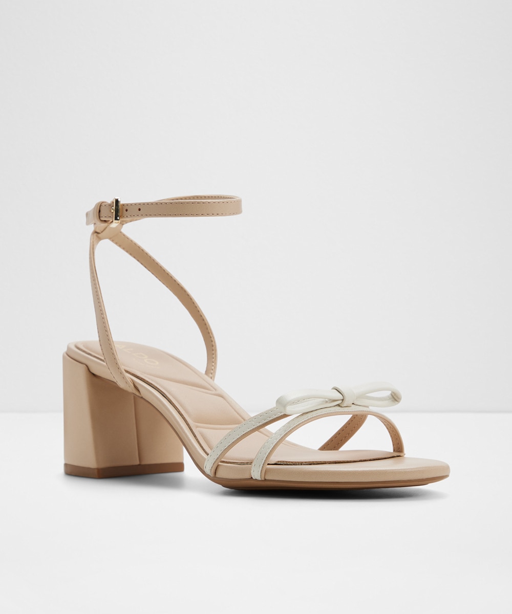Sandalias de tacón de mujer con punta redonda - Aldo - Beige Beige-5