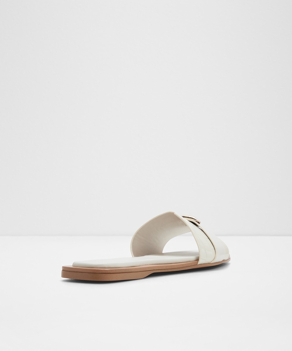 Sandalias planas de mujer con punta cuadrada - Aldo - Blanco Blanco-2