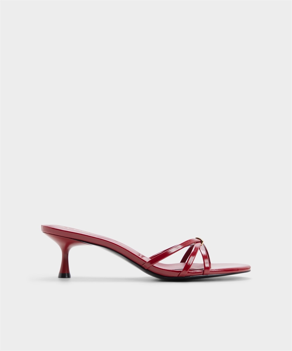 Mules de tacón de mujer con punta redonda - Aldo - Rojo Rojo-1