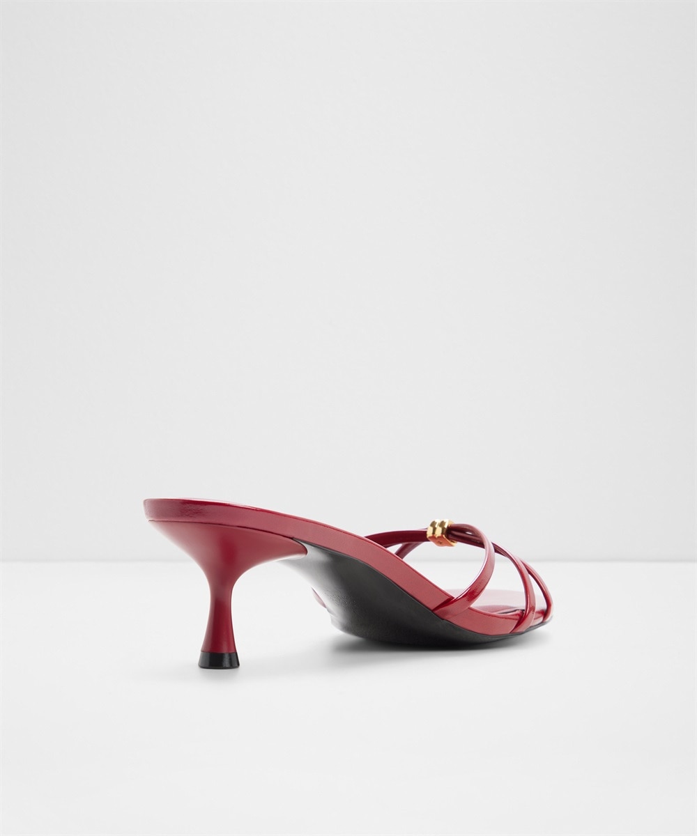 Mules de tacón de mujer con punta redonda - Aldo - Rojo Rojo-2