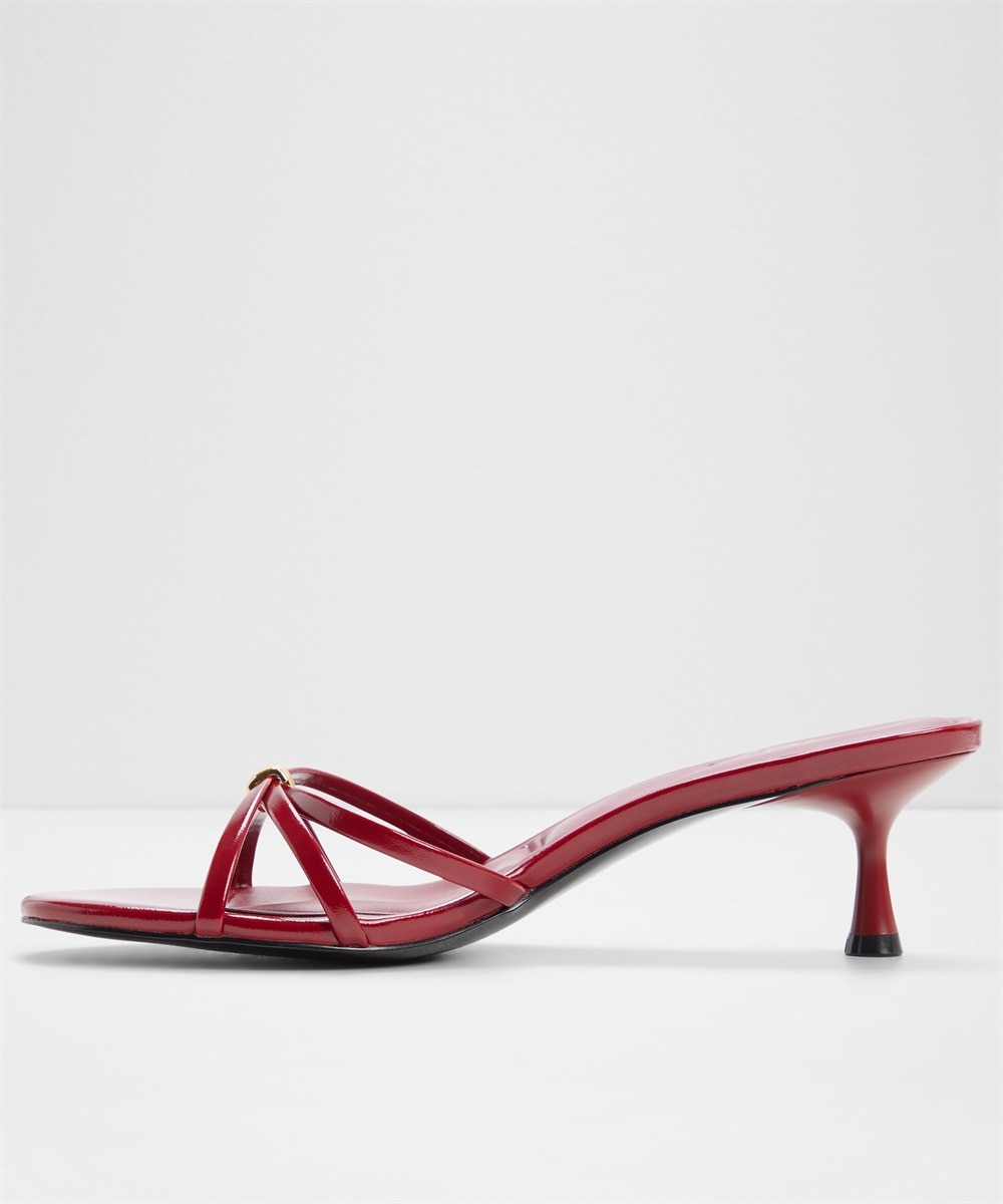 Mules de tacón de mujer con punta redonda - Aldo - Rojo Rojo-4