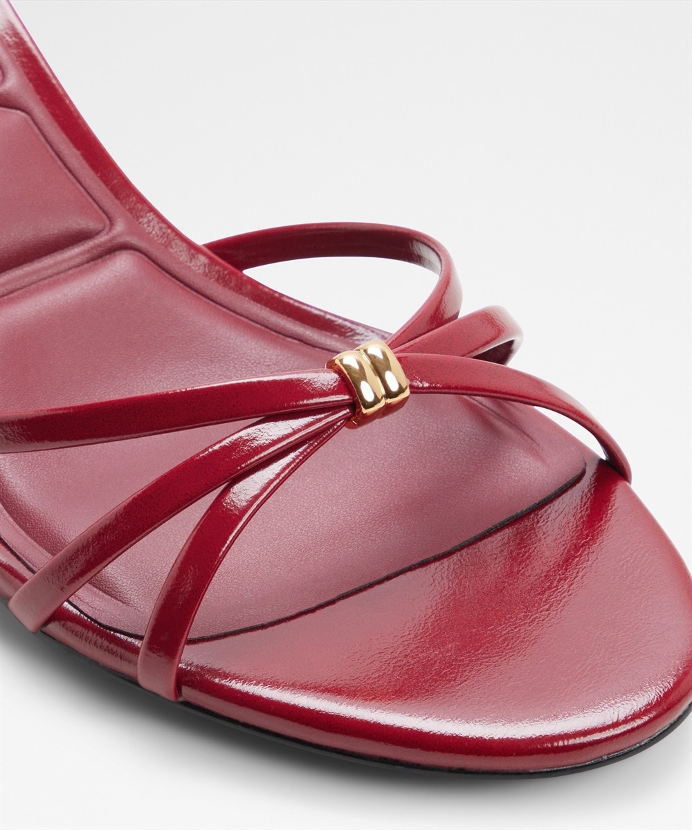 Mules de tacón de mujer con punta redonda - Aldo - Rojo Rojo-6