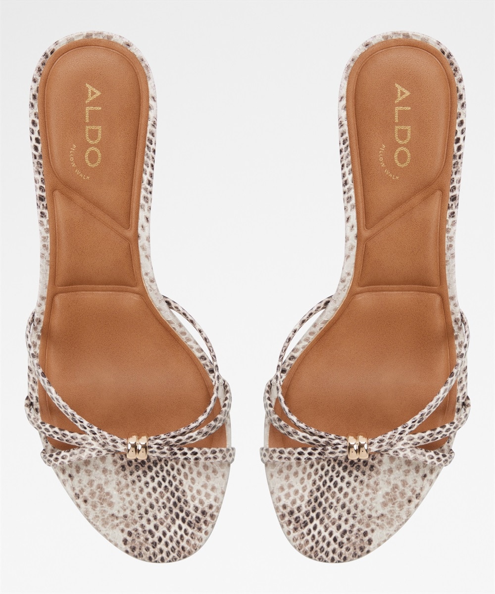 Mules de tacón de mujer con punta redonda - Aldo - Beige Beige-4
