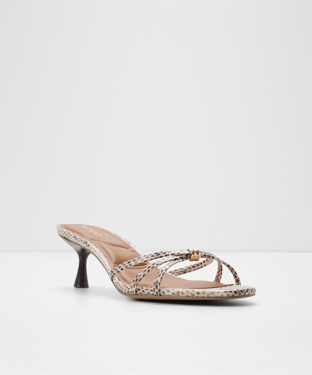 Mules de tacón de mujer con punta redonda - Aldo - Beige Beige-6