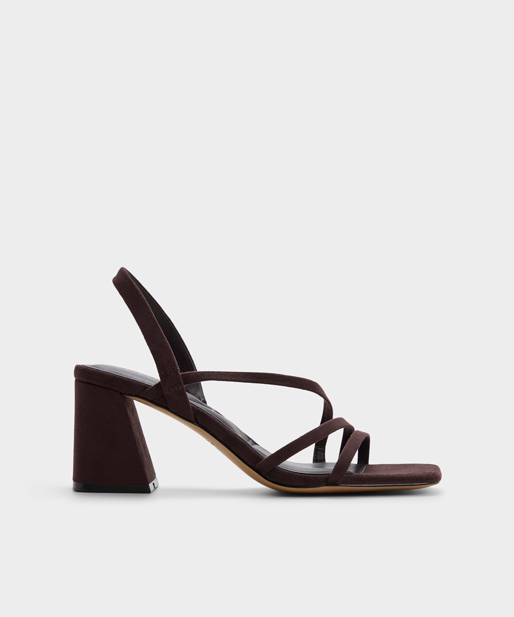 Sandalias de tacón de mujer con punta cuadrada - Aldo - Marrón Marrón-1