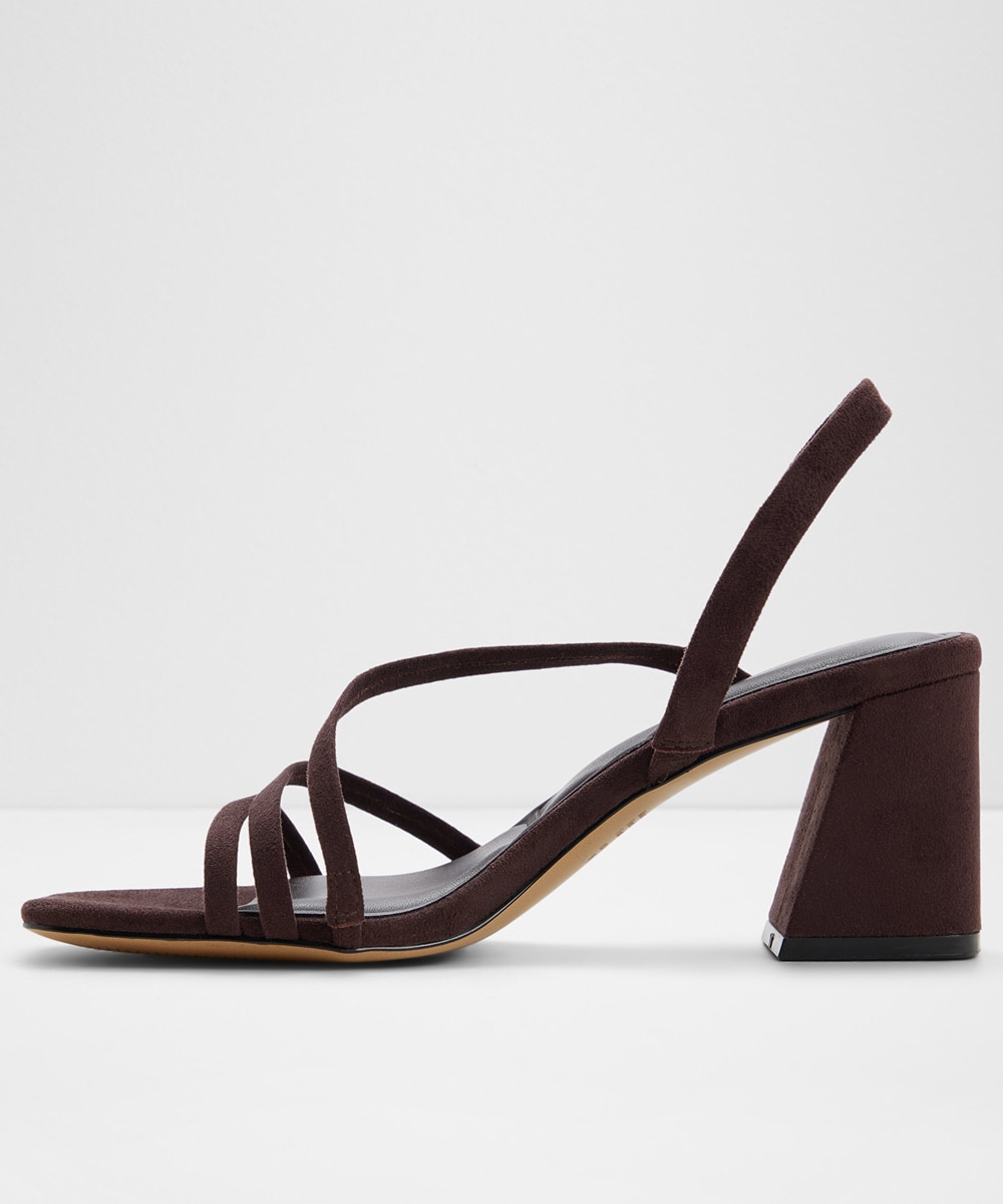Sandalias de tacón de mujer con punta cuadrada - Aldo - Marrón Marrón-4